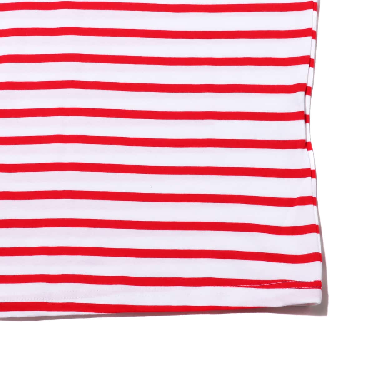 GUESS MEN'S S/SLV BORDER TEE SHIRT  REDの画像