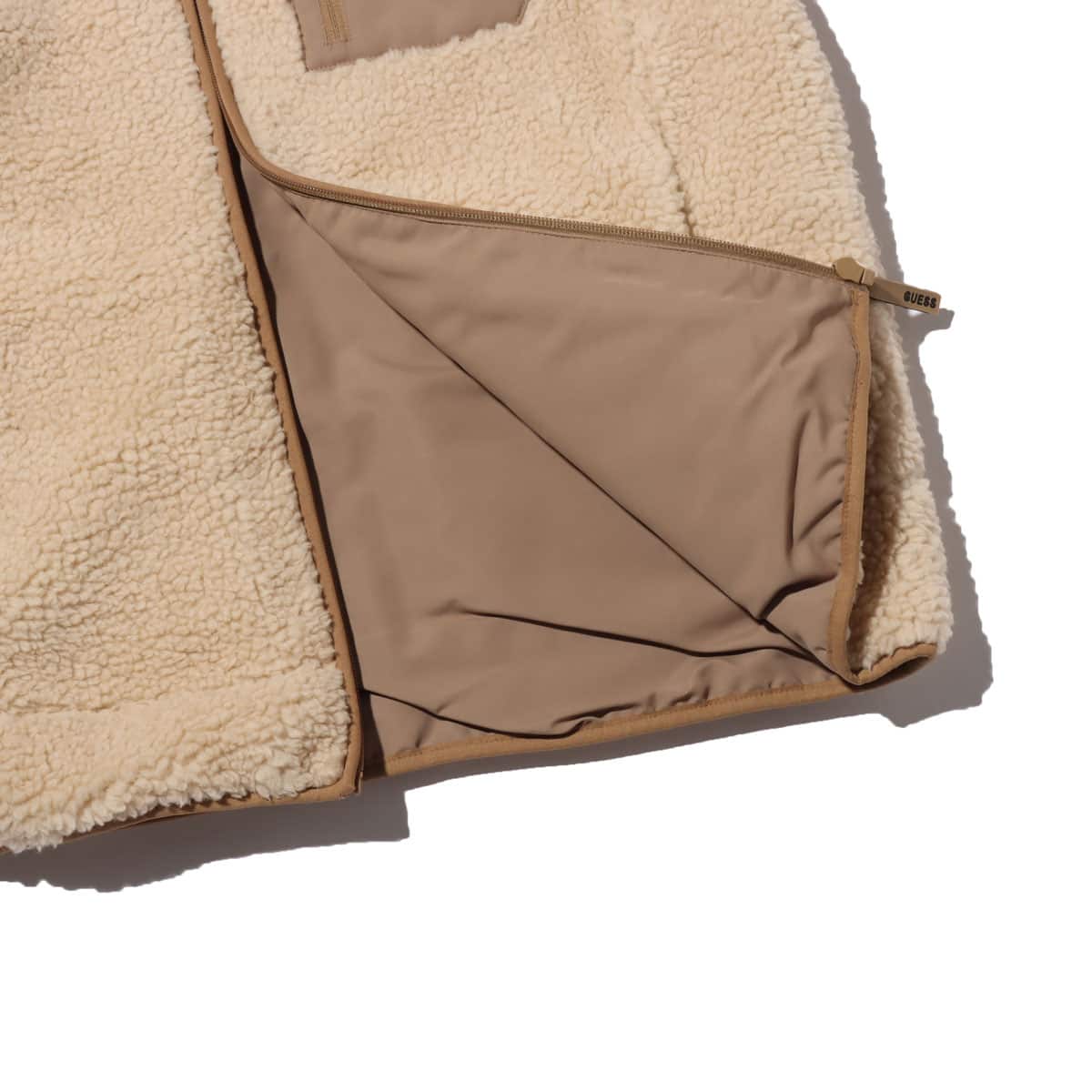 GUESS UNI ZIP UP JACKET BEIGE 20HO-Iの画像