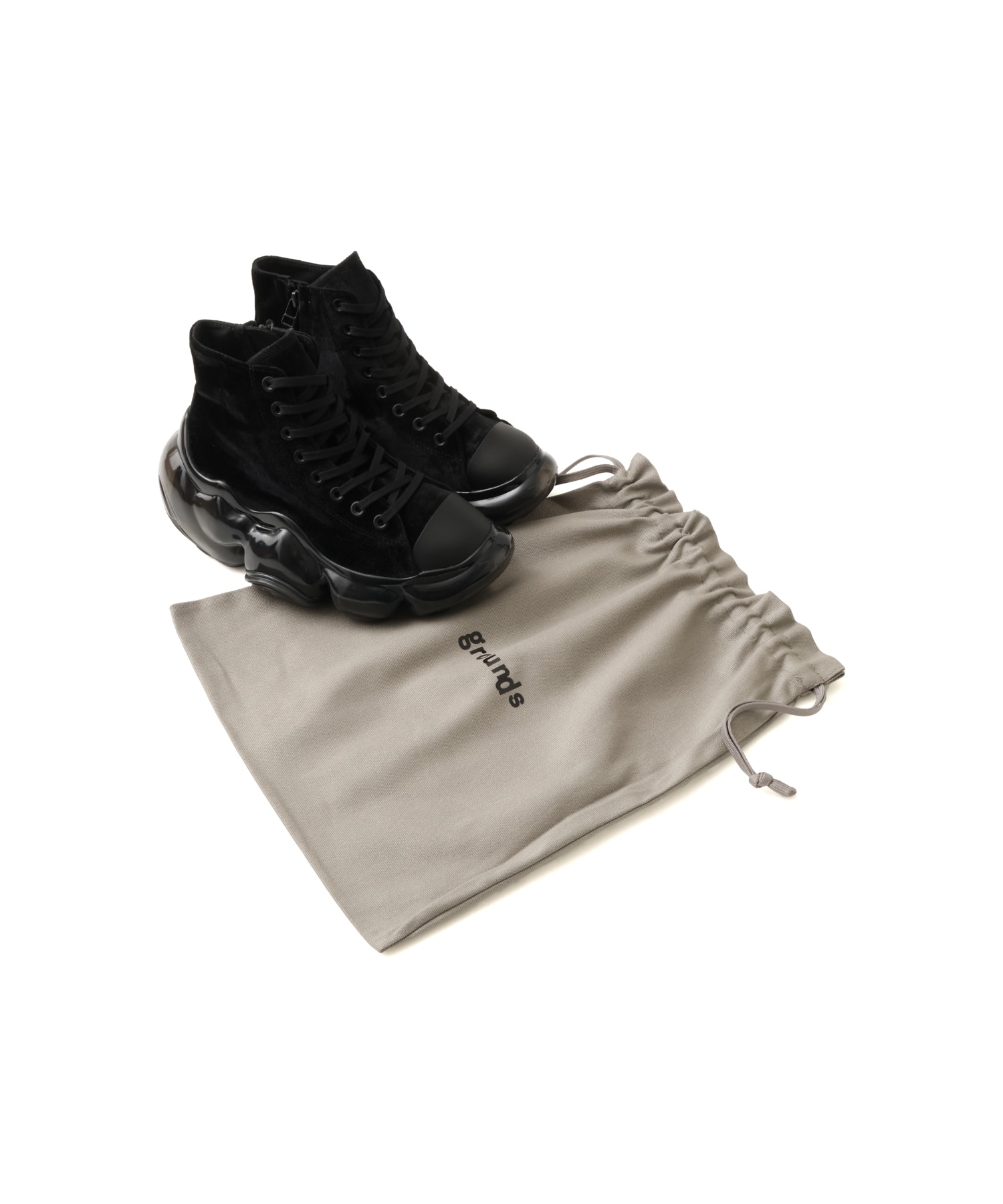 grounds MOOPIE HIGHCUT BLACK VELVETの画像