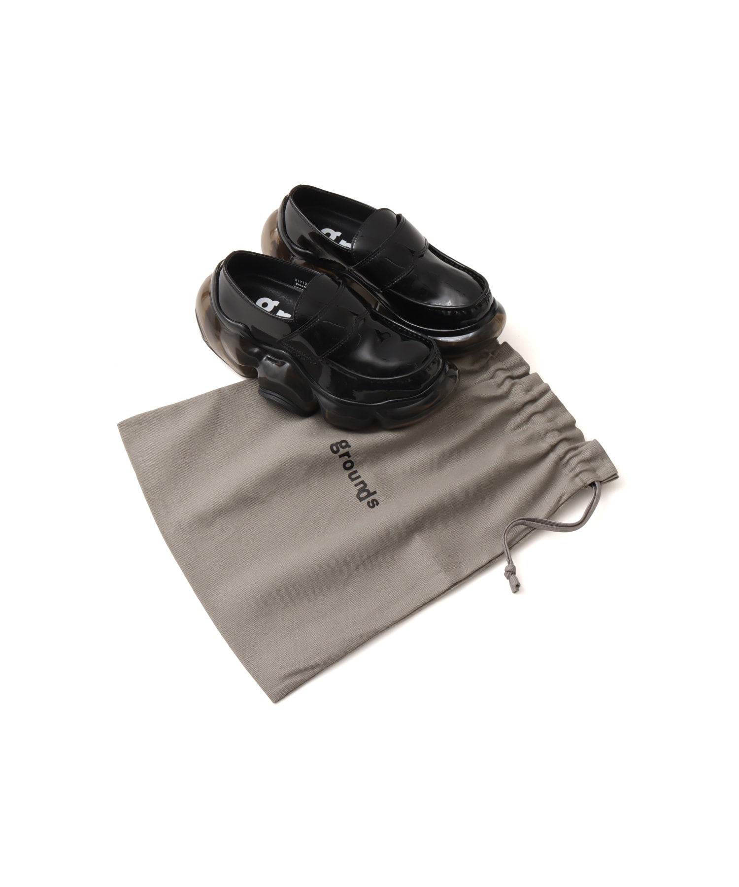 grounds MOOPIE LOAFER BLACKの画像