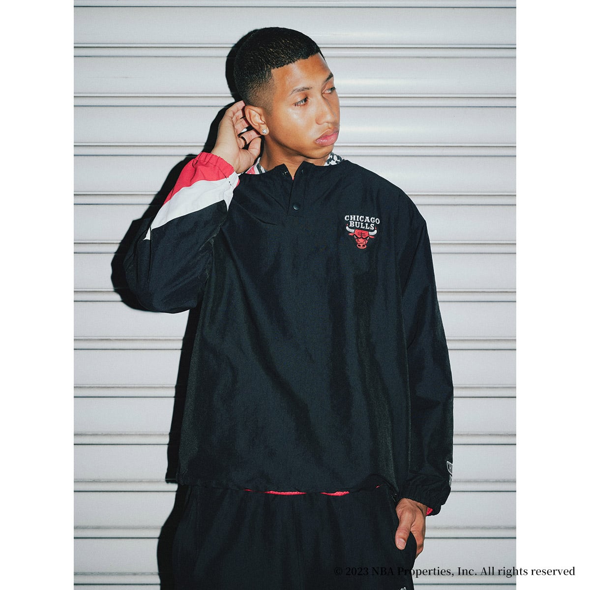 TOKYO23 NBA Nylon pullover BLACK×BULLS 23FW-S