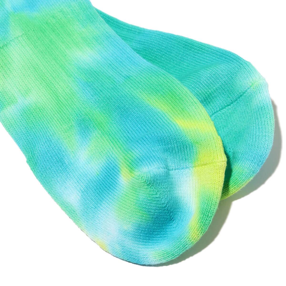 THE NORTH FACE Tie Dye Crew レモンイエロー×オプティックエメラルド 24SS-Iの画像