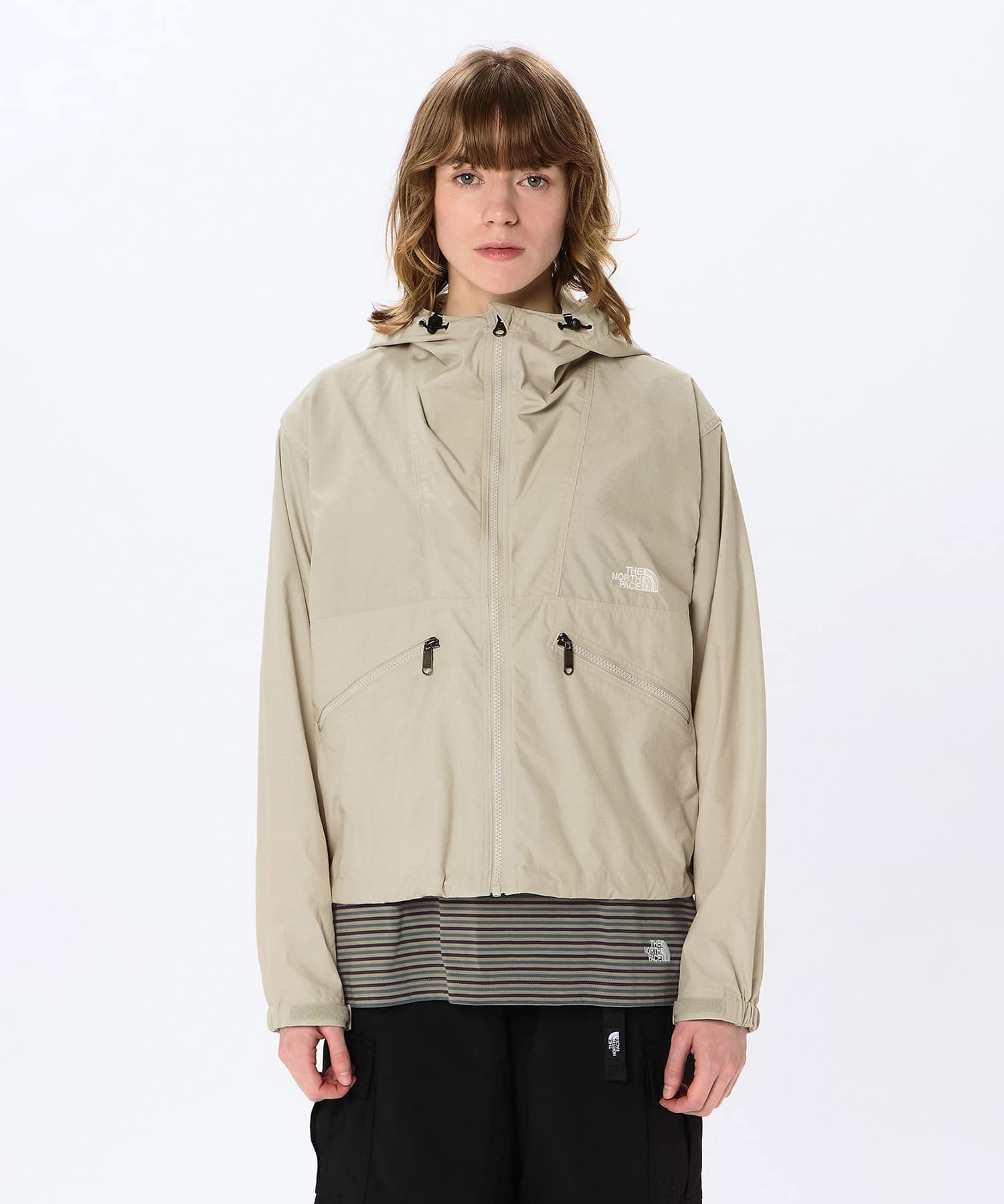 THE NORTH FACE Short Compact Jacket フォッシルアイボリーの画像