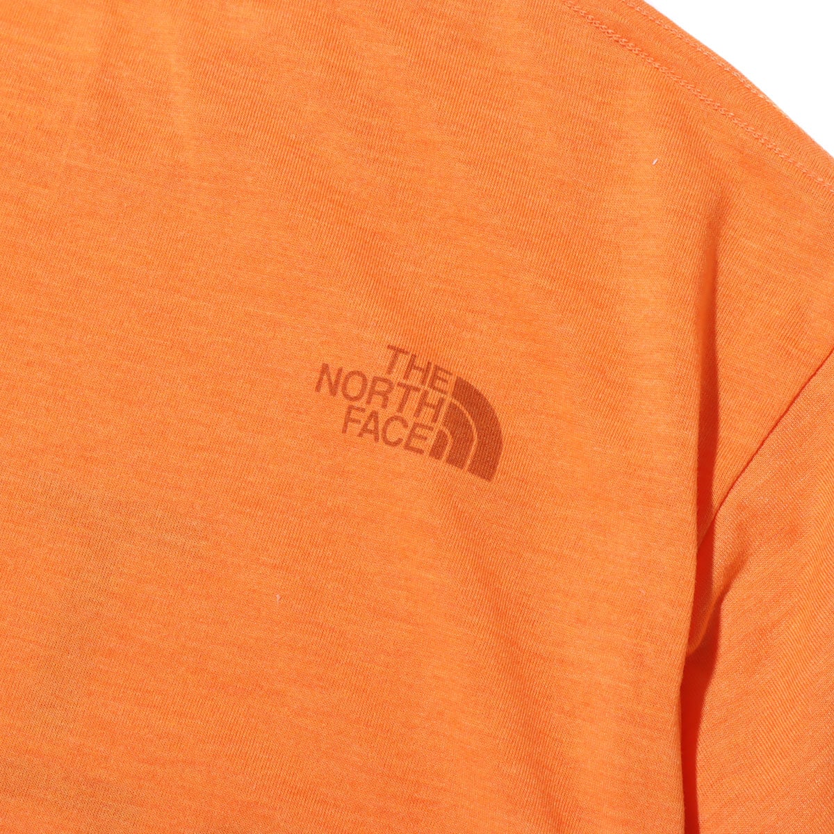 THE NORTH FACE S/S COLOR HEATHER LOGO TEE LIGHT EXVELANCE ORANGE 21SS-Iの画像