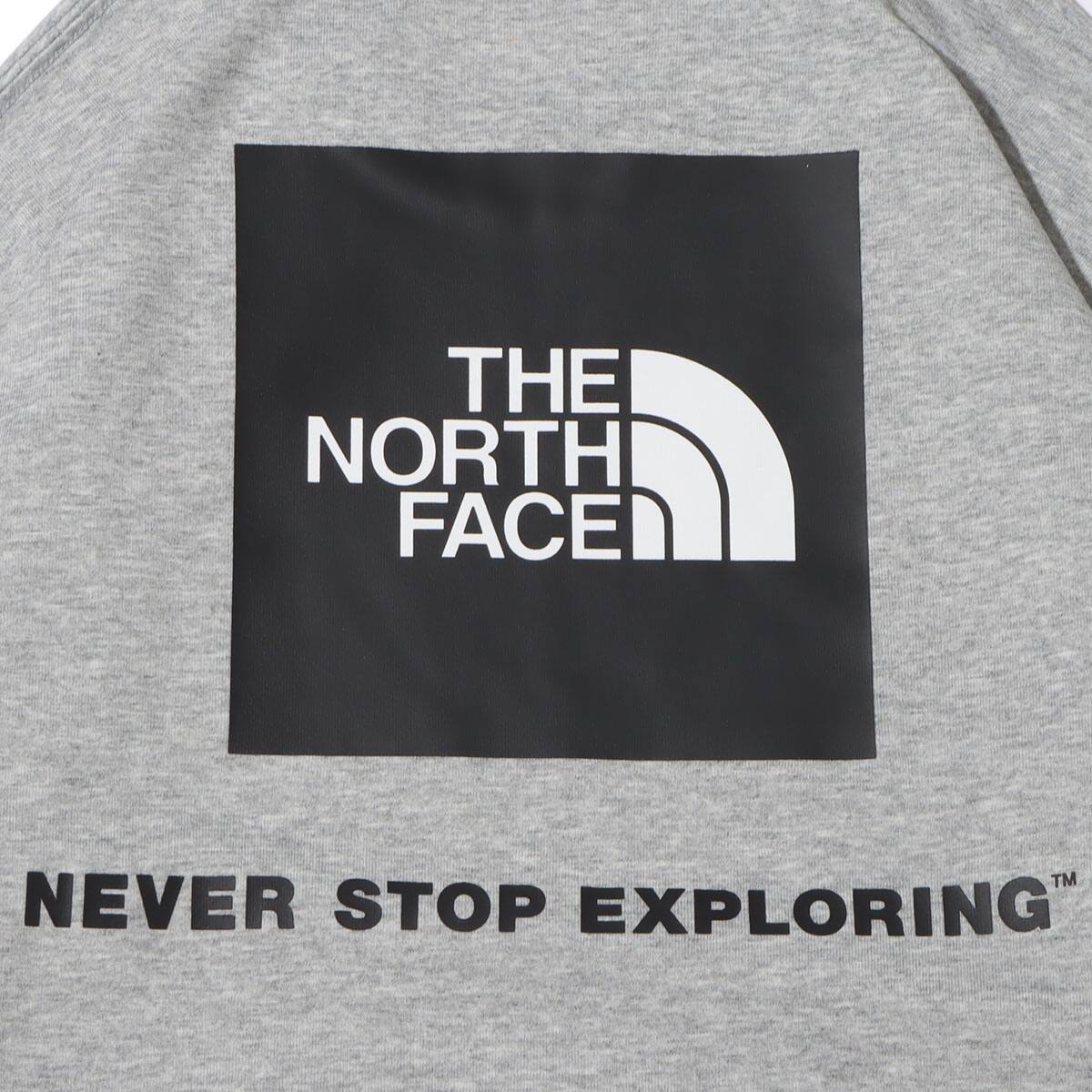 THE NORTH FACE L/S BACK SQUARE LOGO TEE MIXGRAY 22SS-Iの画像