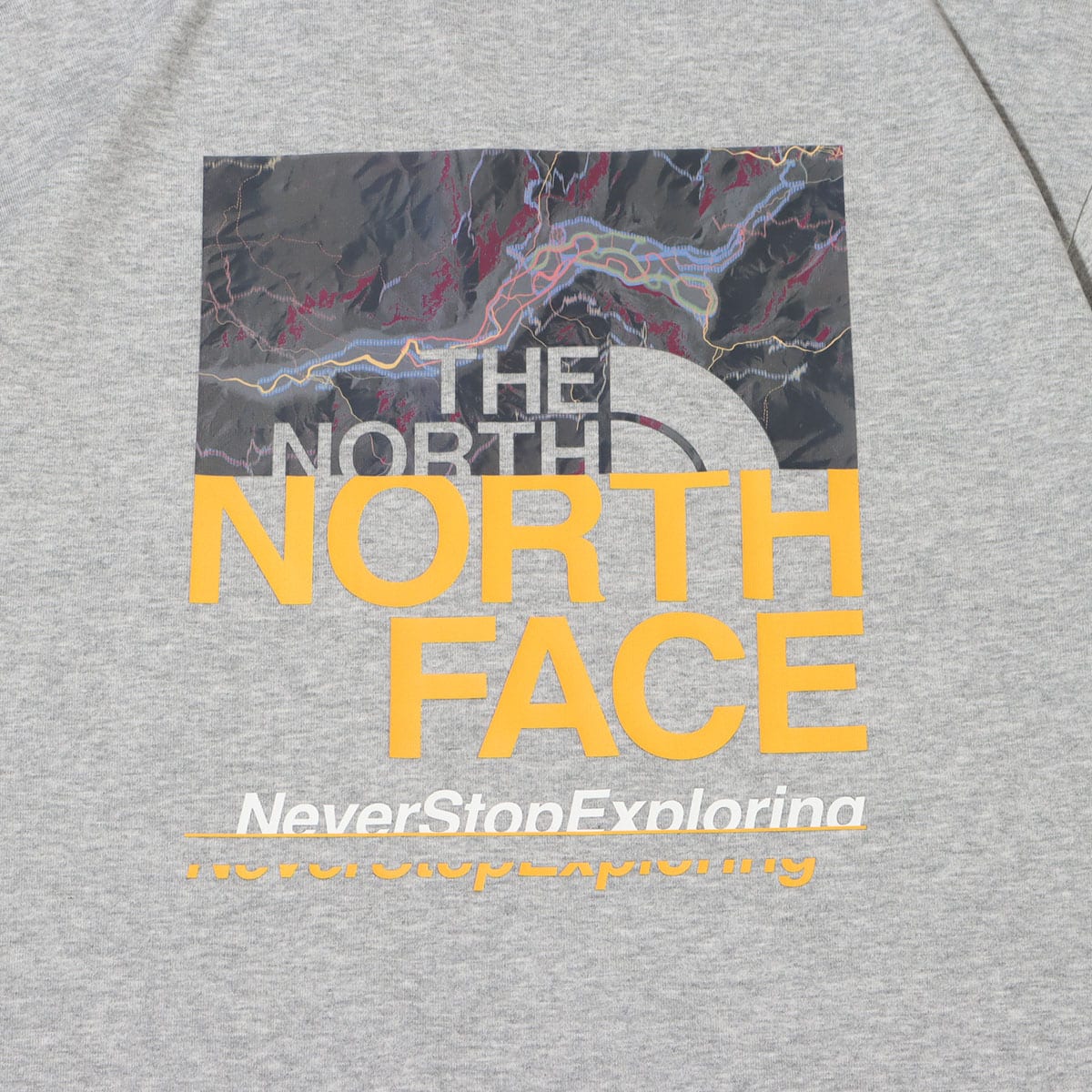 THE NORTH FACE S/S HALF SWITCHING LOGO TEE ミックスグレー 23SS-I