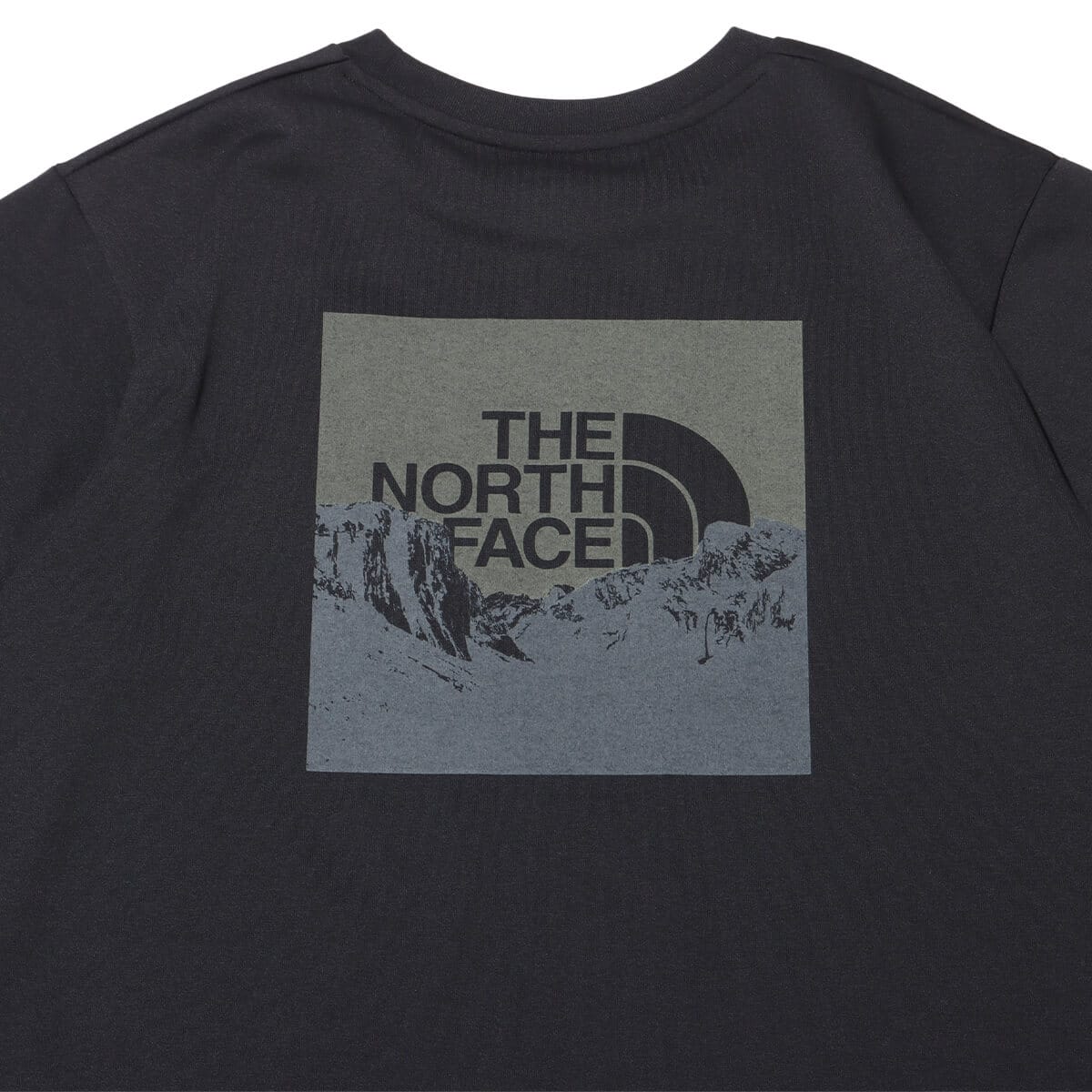 THE NORTH FACE S/S Square Mountain Logo Tee ブラックの画像