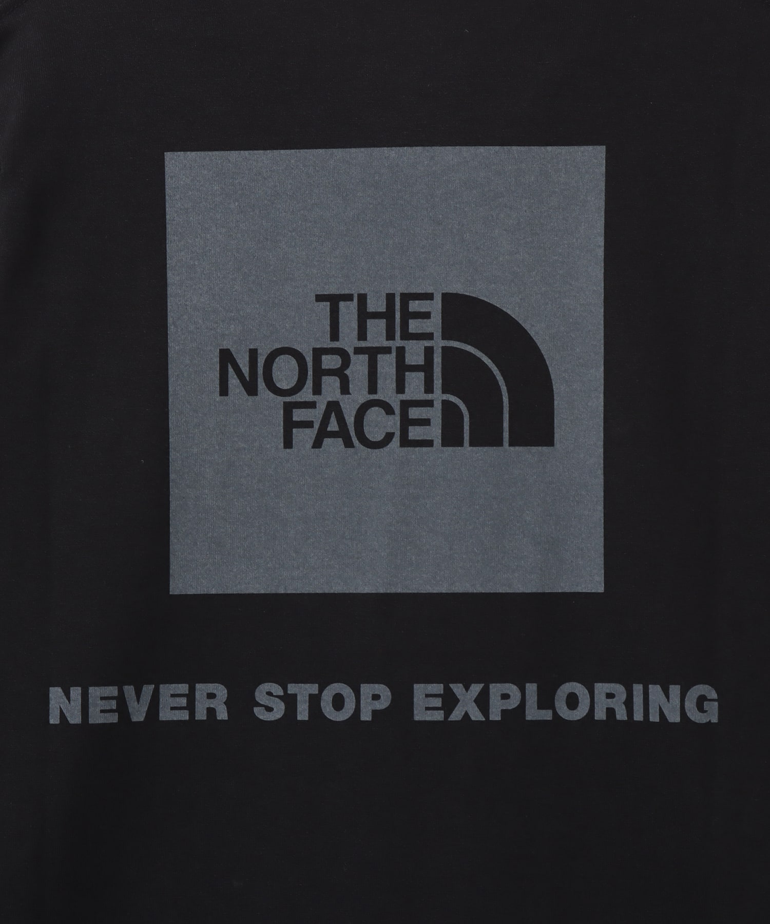 THE NORTH FACE L/S Back Square Logo Tee ブラックxブラックの画像
