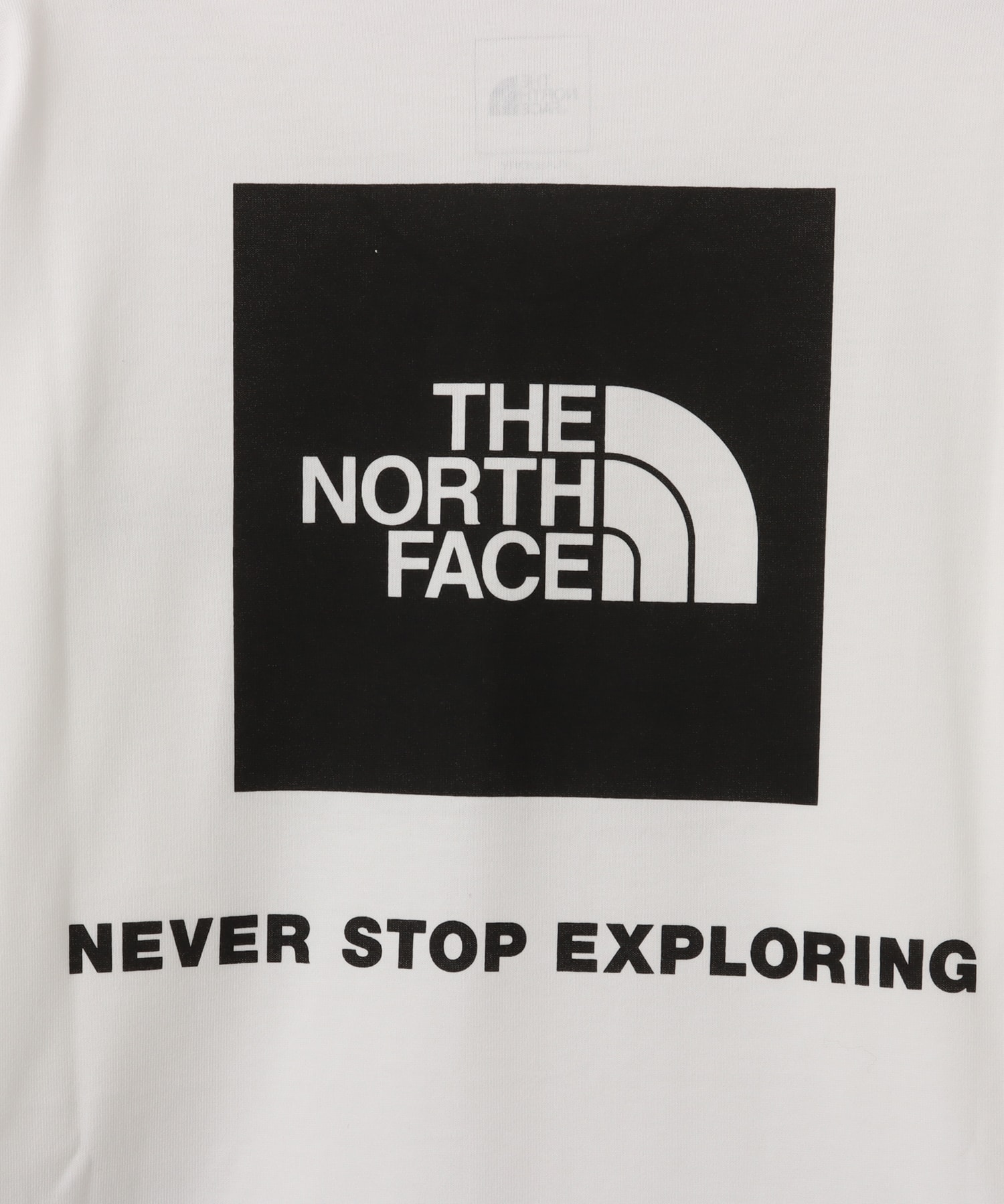 THE NORTH FACE L/S Back Square Logo Tee ホワイトxブラックの画像