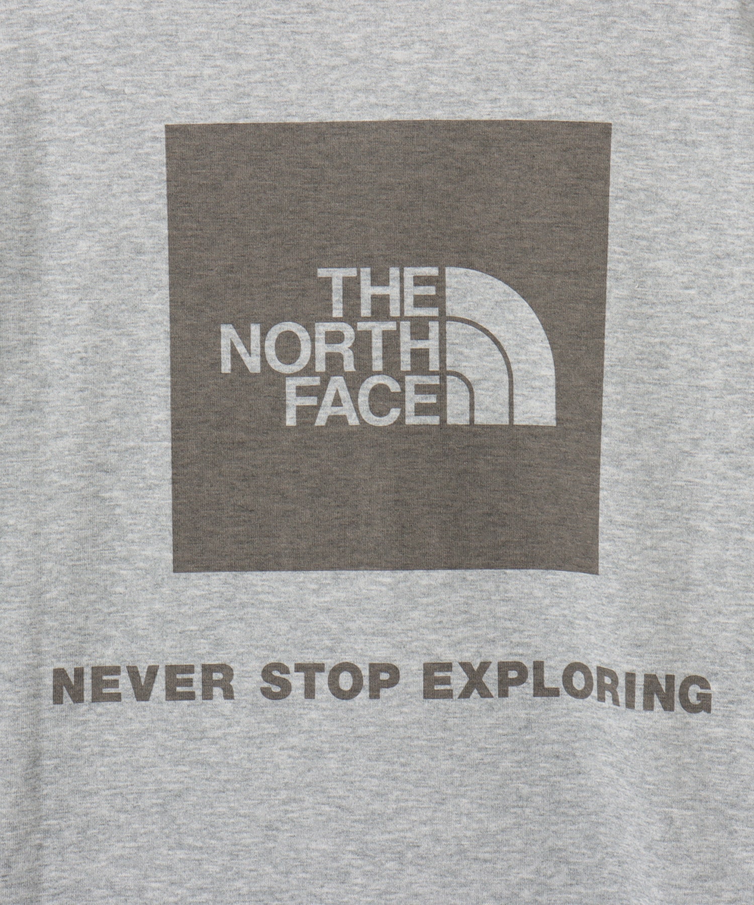THE NORTH FACE L/S Back Square Logo Tee ミックスグレーxグレーの画像