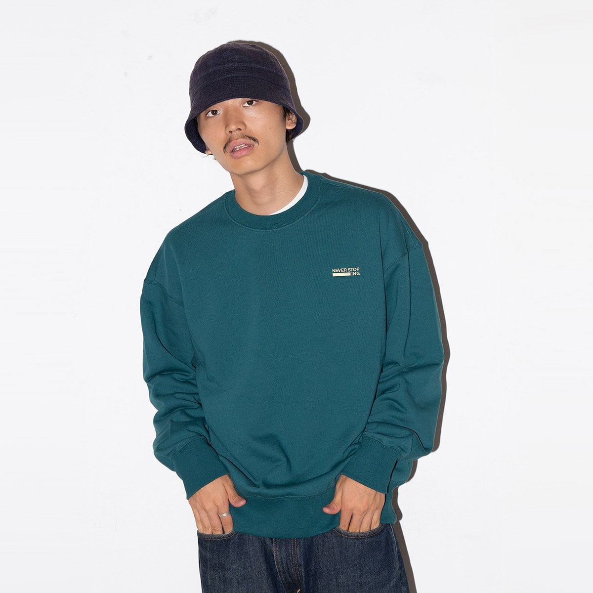 THE NORTH FACE NEVER STOP ING CREW Aグリーン 23FW-I