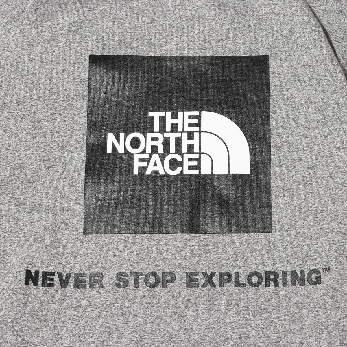 THE NORTH FACE L/S BACK SQUARE LOGO TEE ミックスグレー 21FW