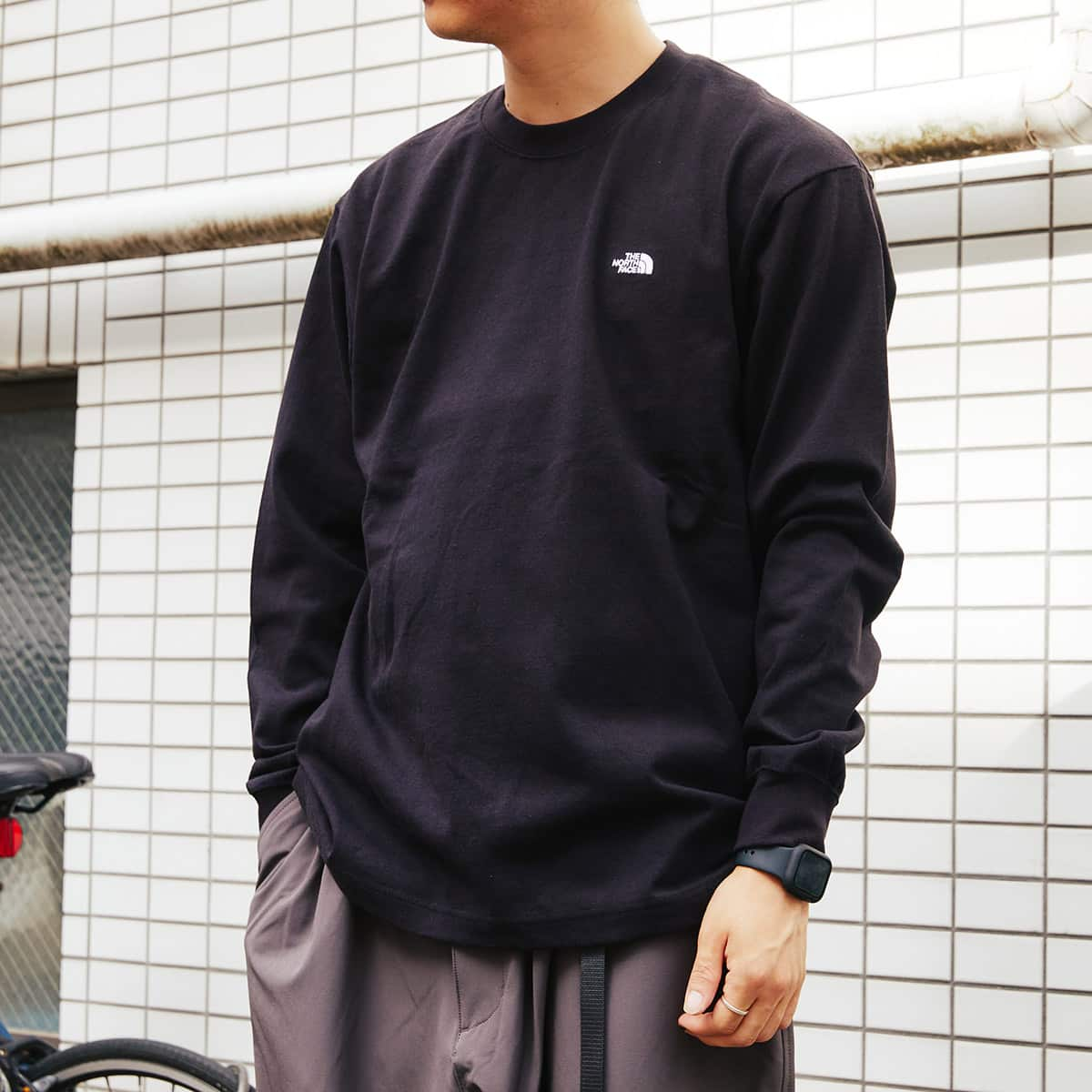 THE NORTH FACE L/S NUPTSE COTTON TEE ブラック 21FW-I