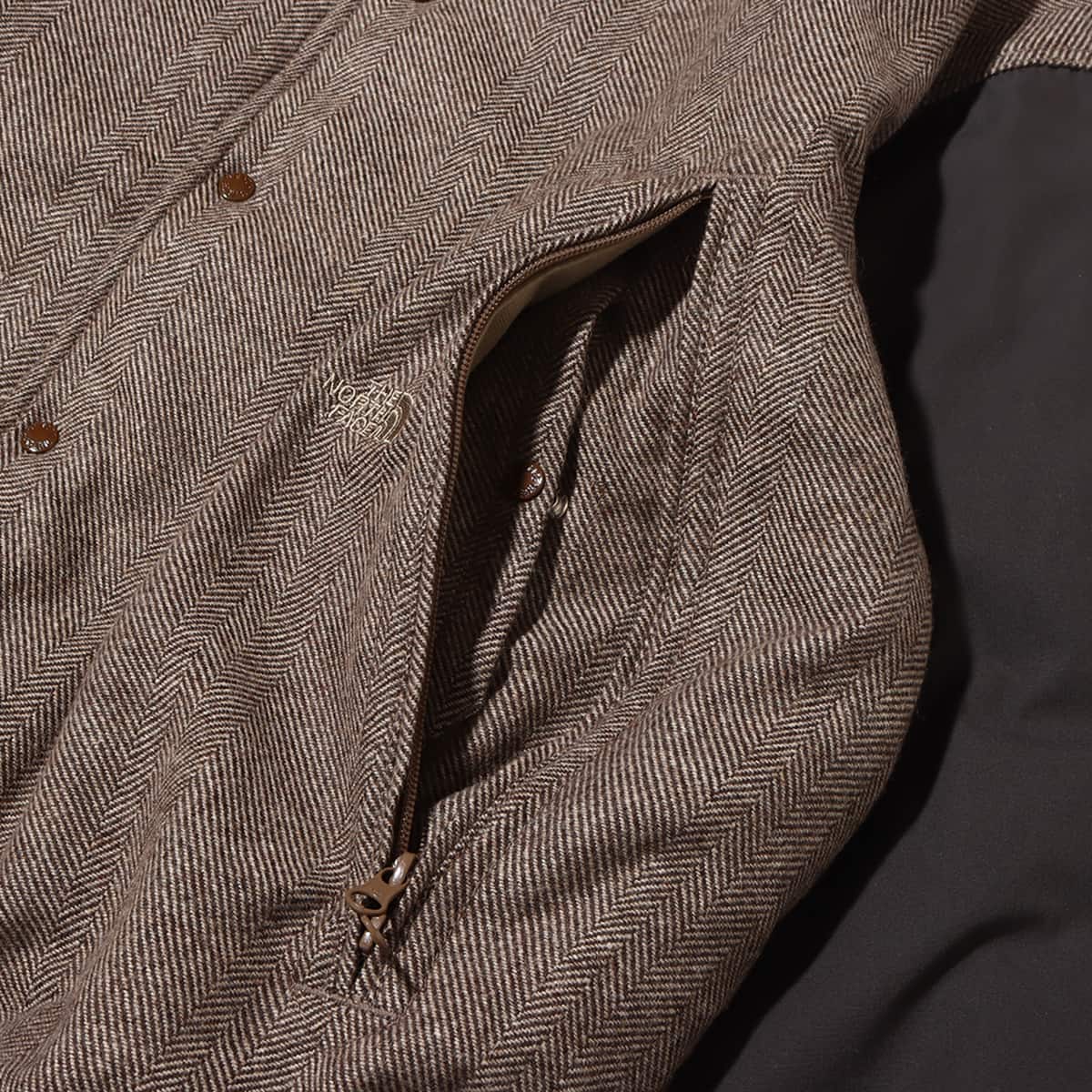 THE NORTH FACE PURPLE LABEL Herringbone Tweed Varsity Jacket Beige