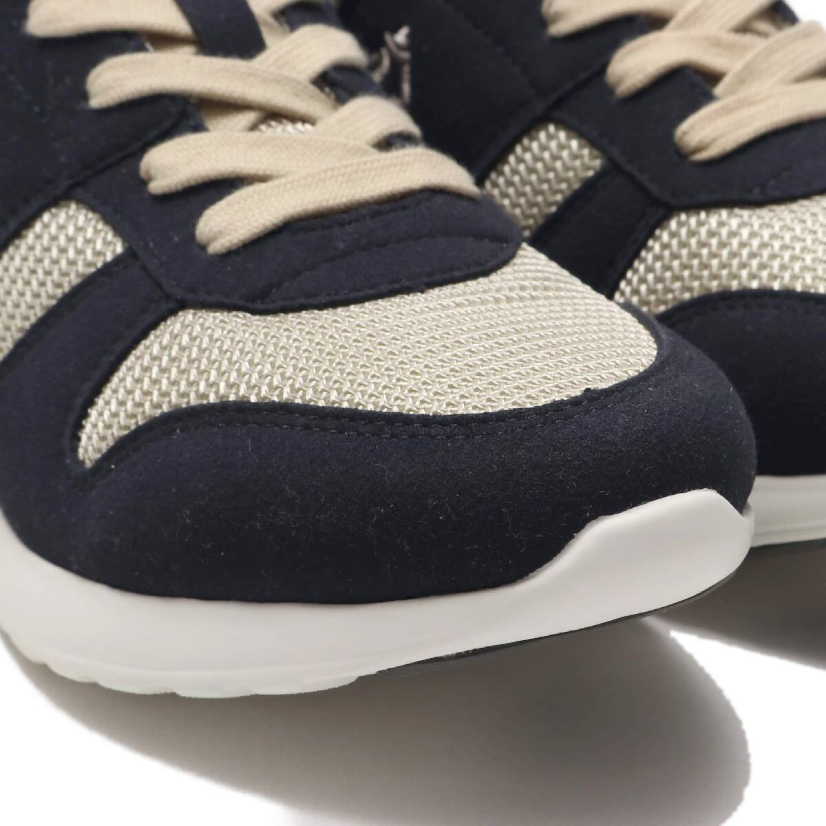 le coq sportif LA SEINE RIFT ベージュ/ネイビー 19FW-Iの画像