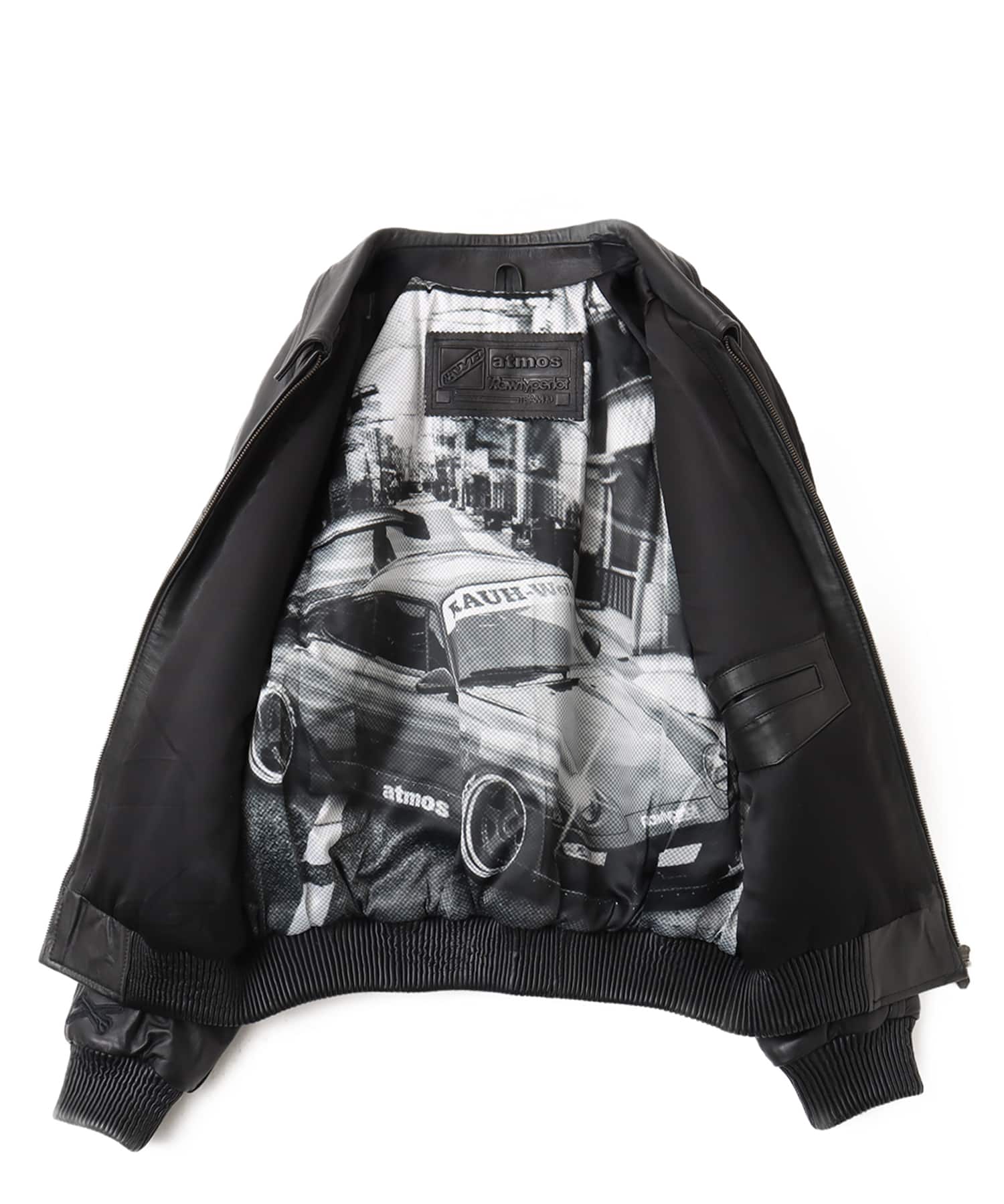 RawTypeRiot x RWB x Atmos Leather Jacket BLACKの画像