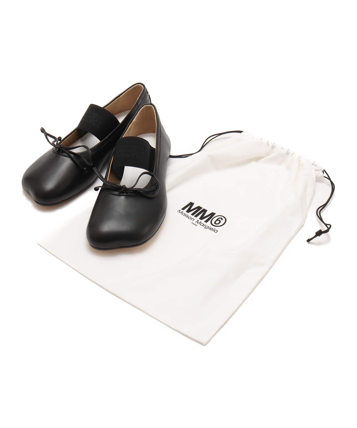 MM6 ANATOMIC NUMBERS FLAT SHOES BLACKの画像