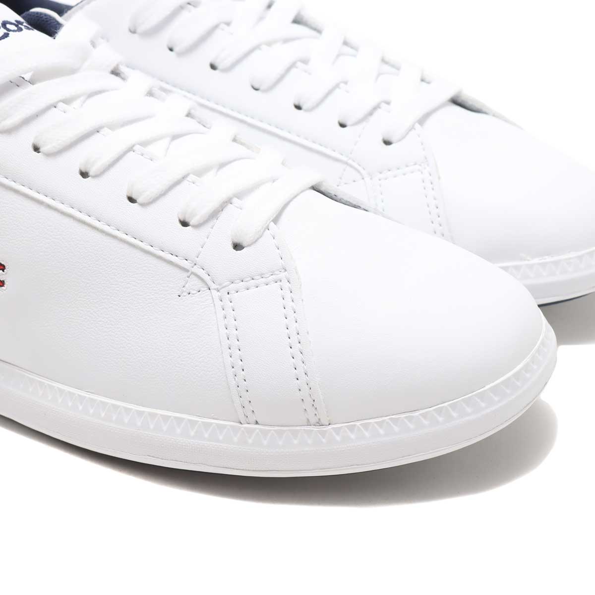 LACOSTE GRADUATE TRI 1 WHITE/NAVY/RED 21FA-Iの画像