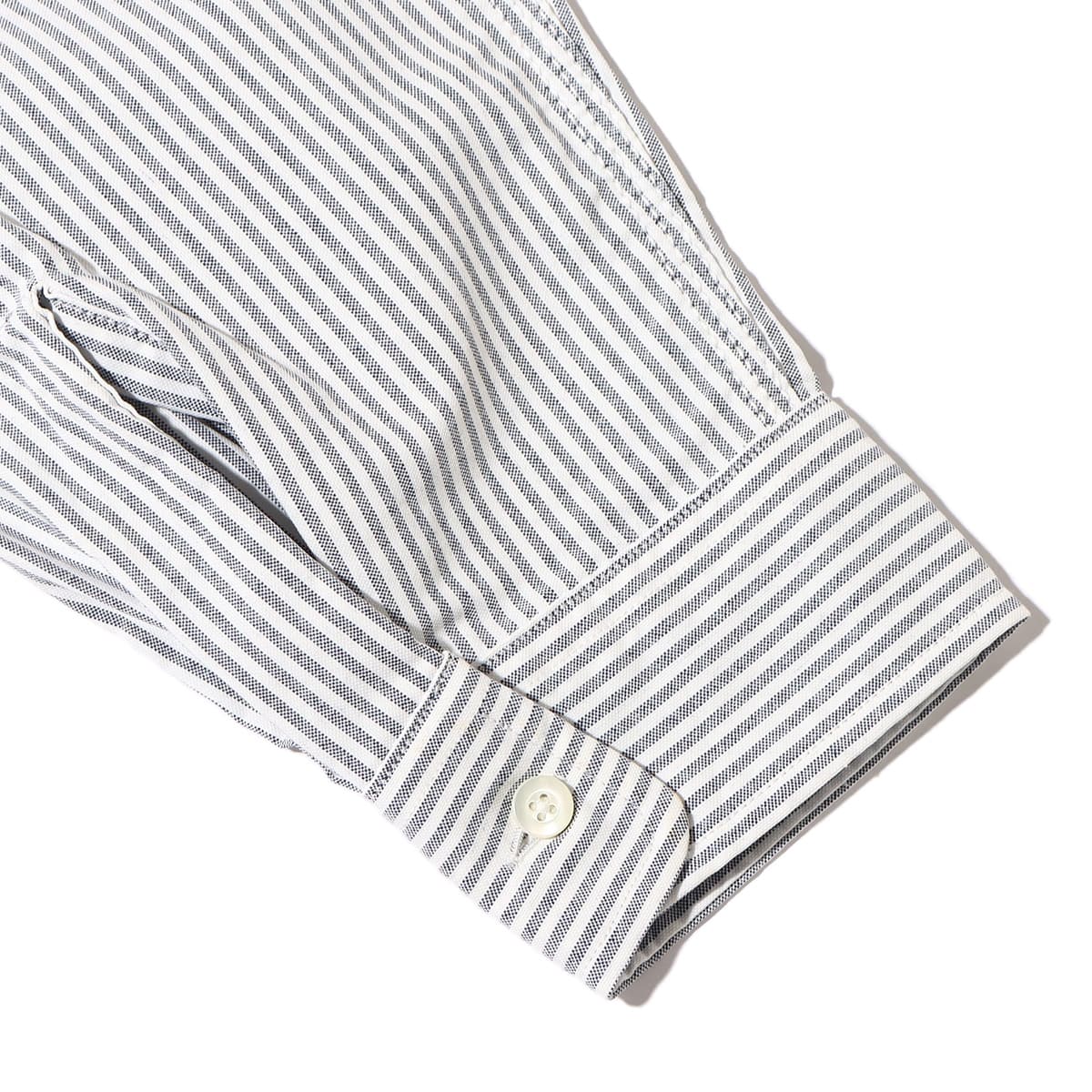nanamica Button Down Stripe Wind Shirt Navy 23SP-I