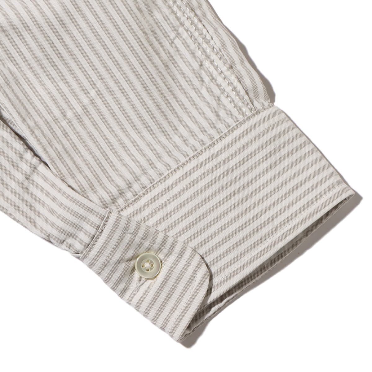 nanamica Button Down Stripe Wind Shirt Taupe 23SP-Iの画像