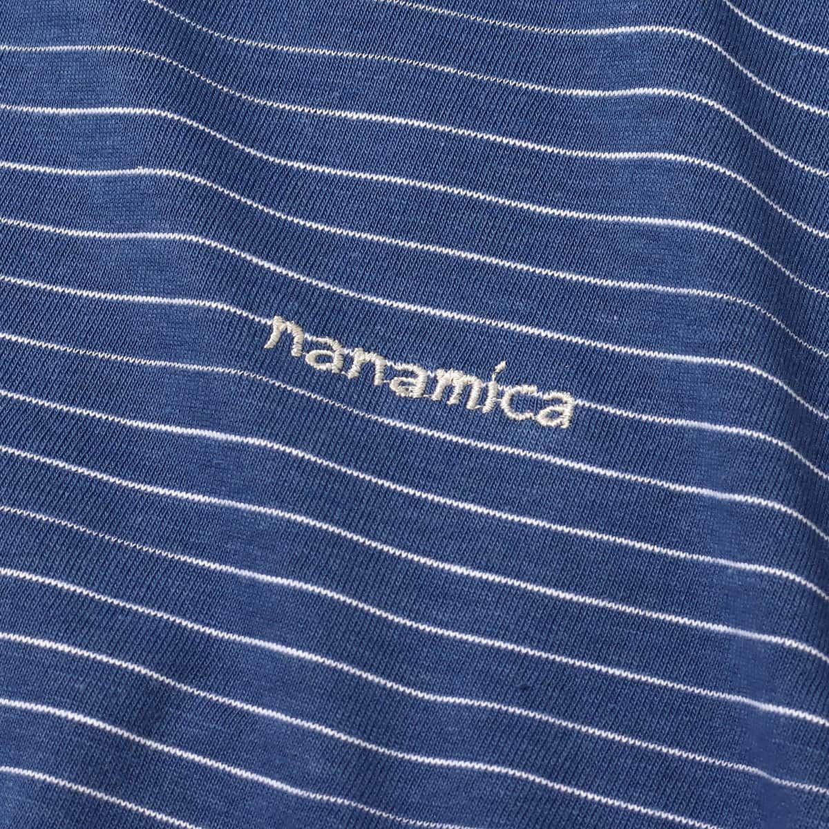 nanamica OOAL KODENSHI Stripe H/S Tee Blue 23SP-Iの画像