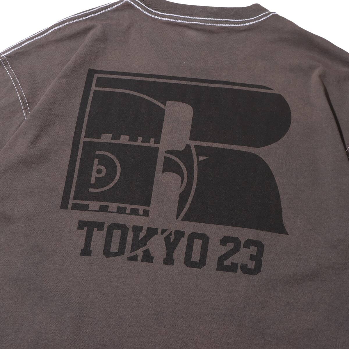TOKYO 23 x RUSSELL ATHLETIC AGING WASH TEE CHARCOALの画像