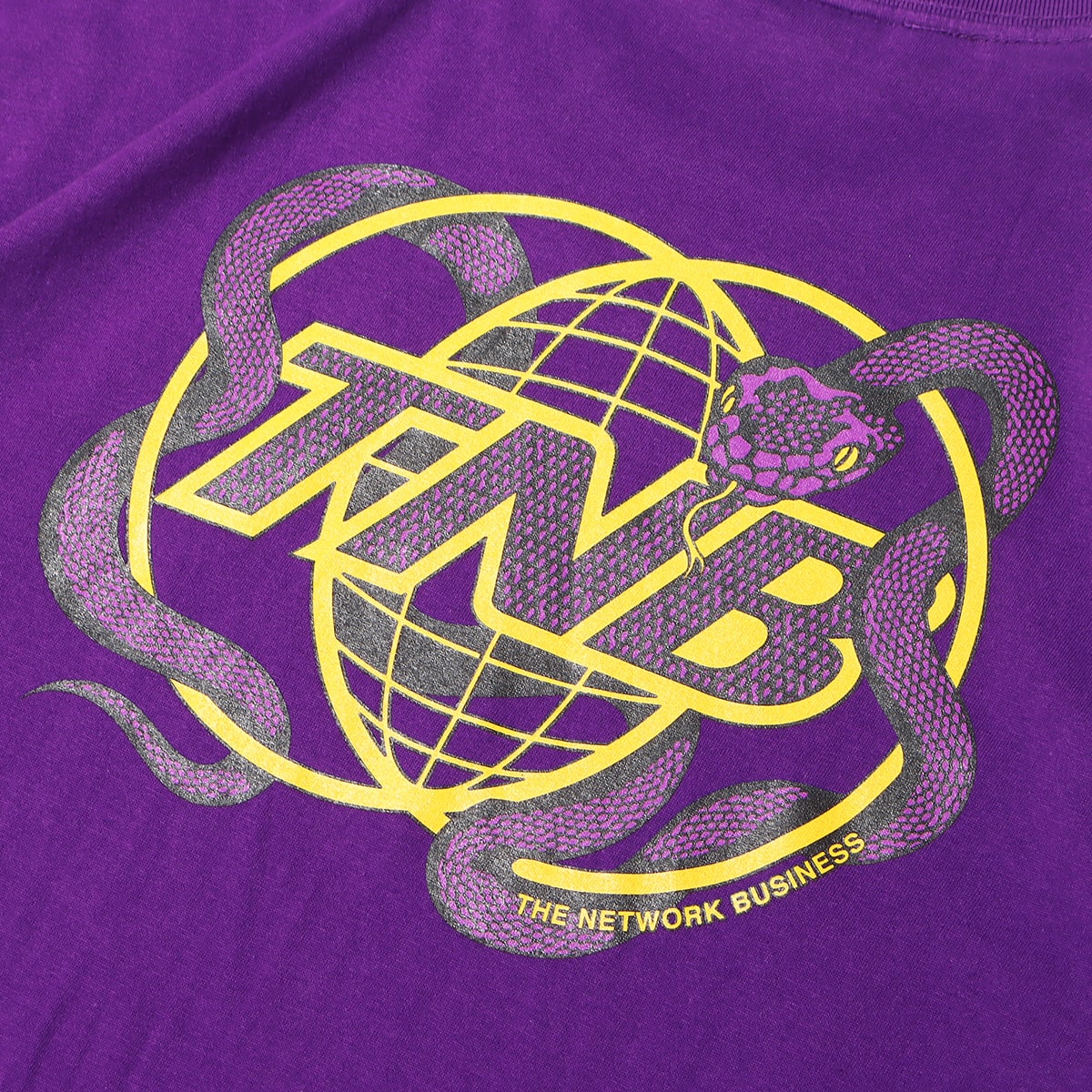 THE NETWORK BUSINESS SNAKE TEE PURPLEの画像