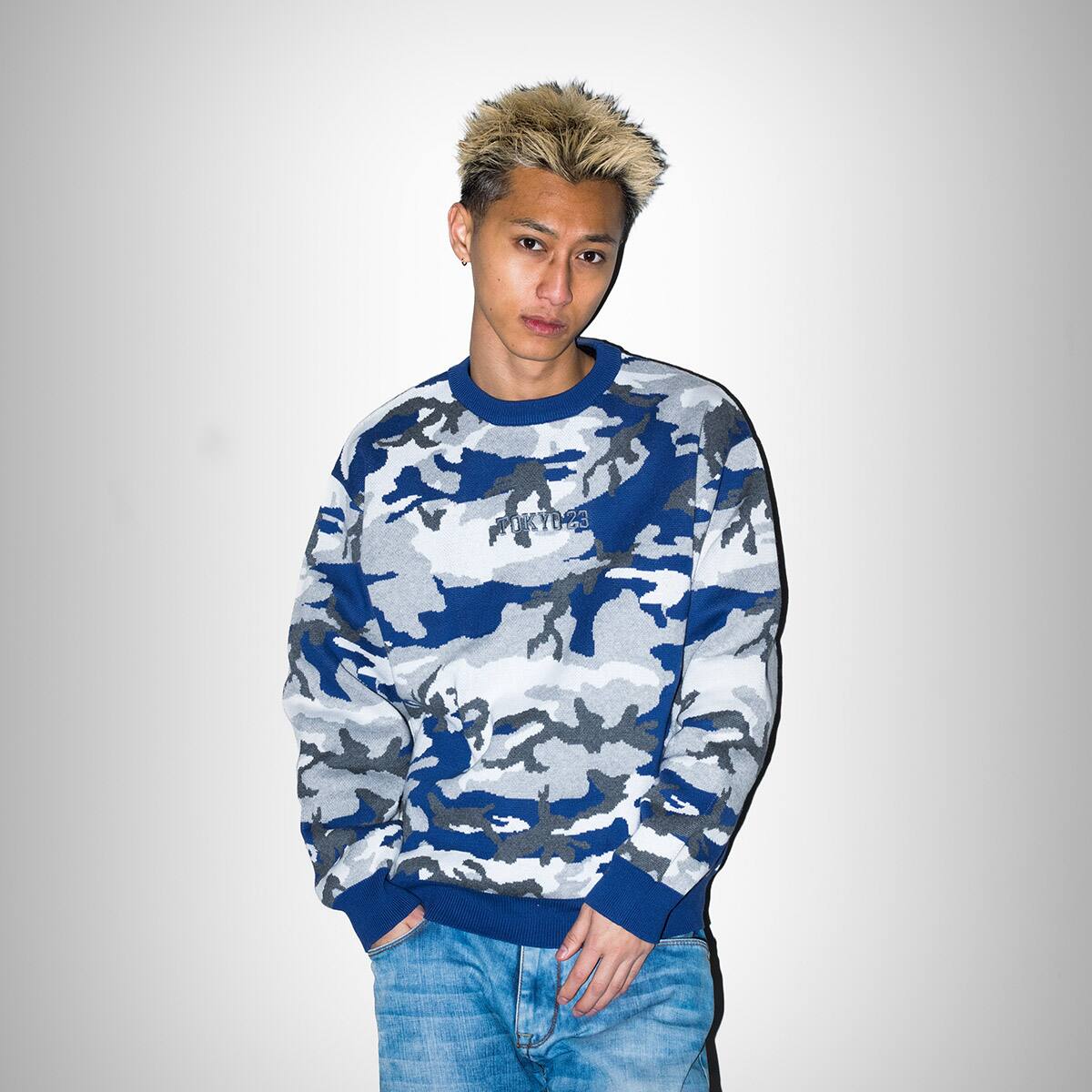 TOKYO 23 Embroidery Logo Knit Sweater CAMOTYPE 24SS-I