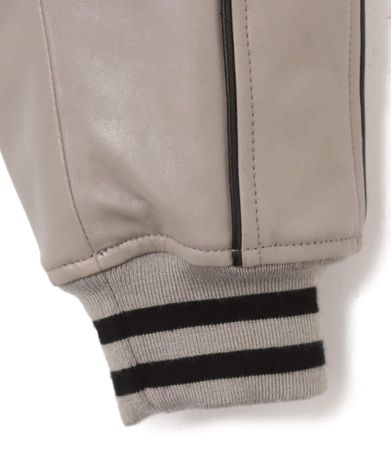 TOKYO 23 Leather Stadium Jacket GRAYの画像