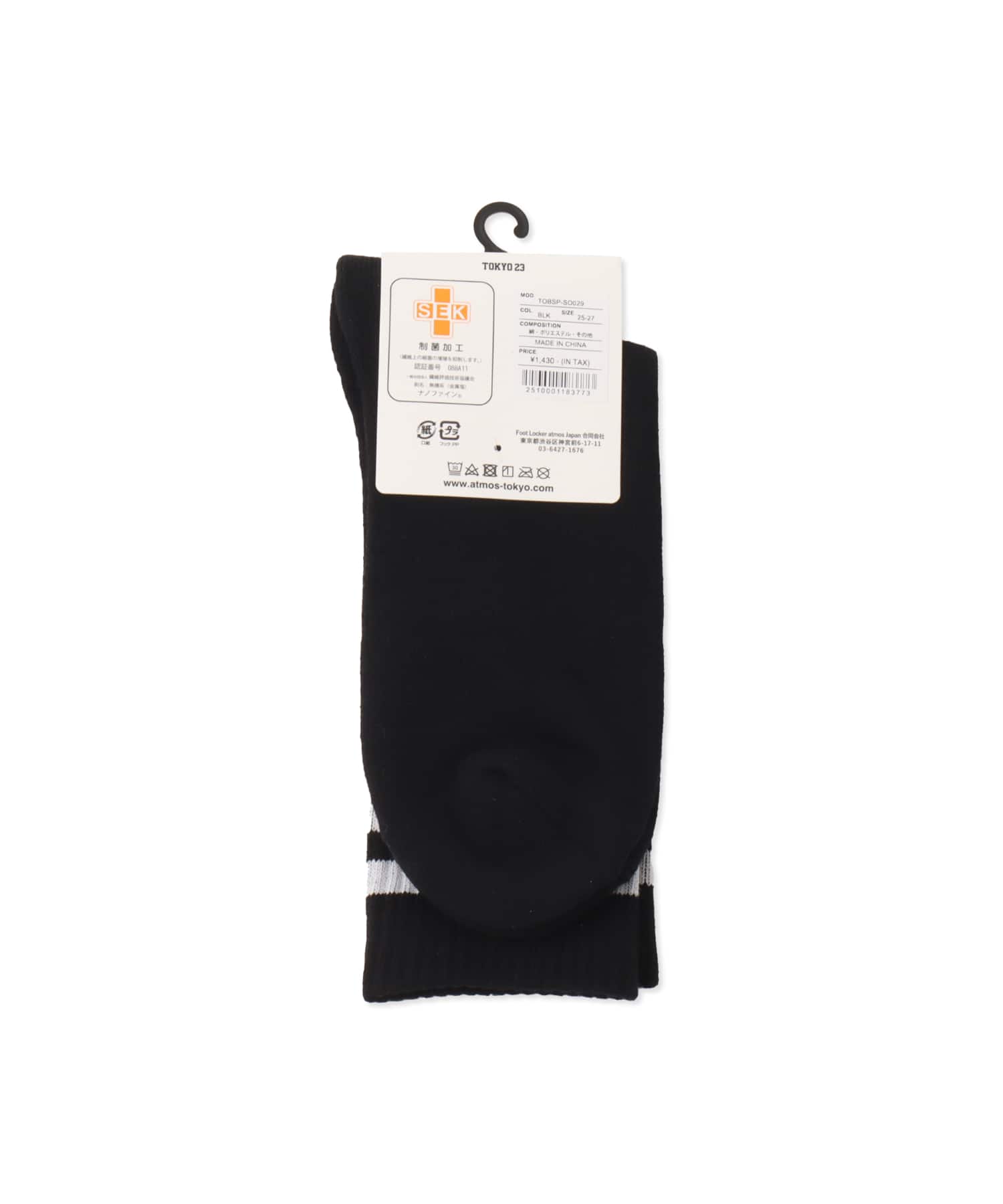 TOKYO 23 Line Logo Socks BLACKの画像