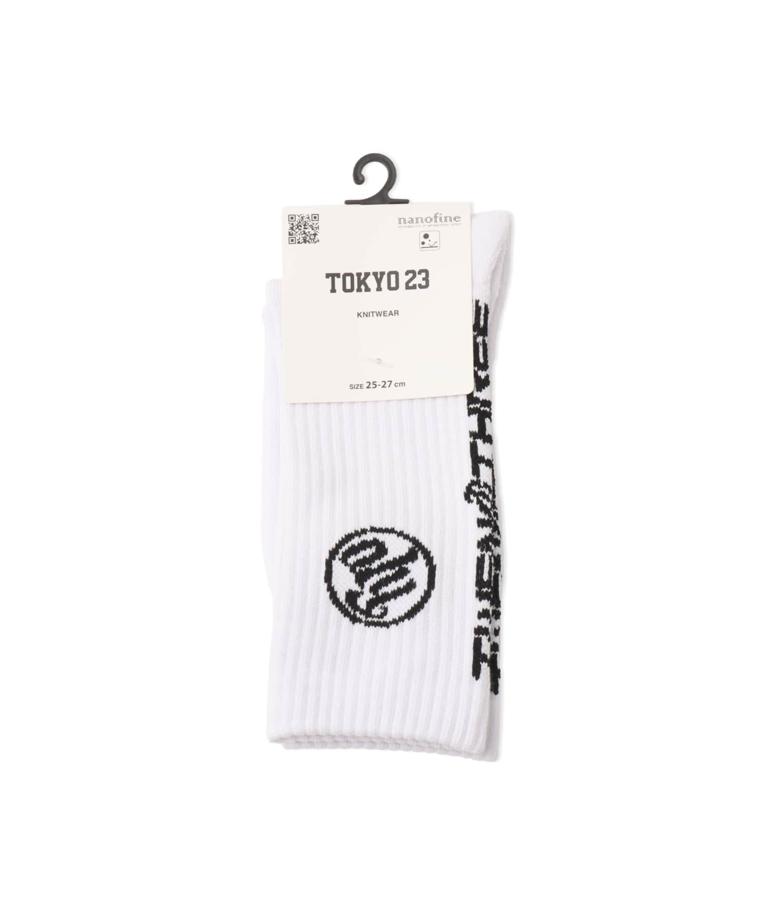 TOKYO 23 Back Logo Socks WHITEの画像