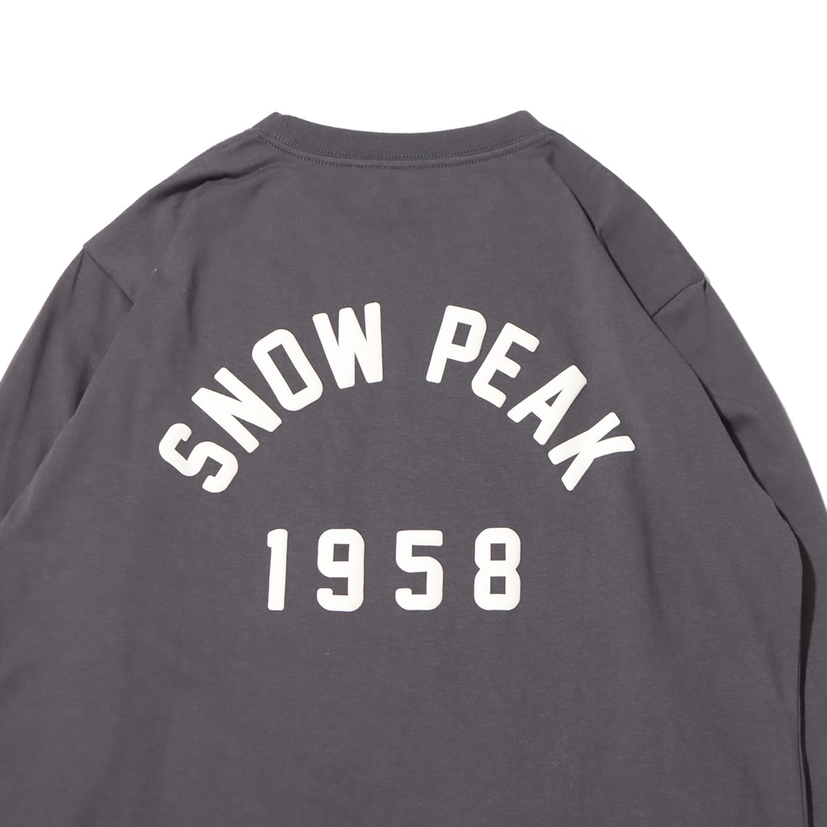 snow peak Foam Printed L/S T shirt Snow Peak Charcoal 23FA-Iの画像