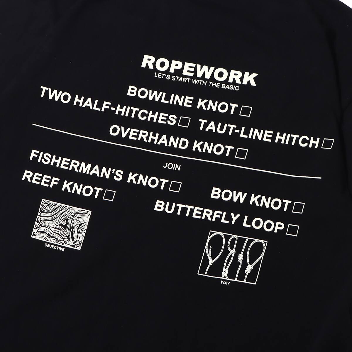 snow peak ROPEWORK T shirt Black 23SP-Iの画像