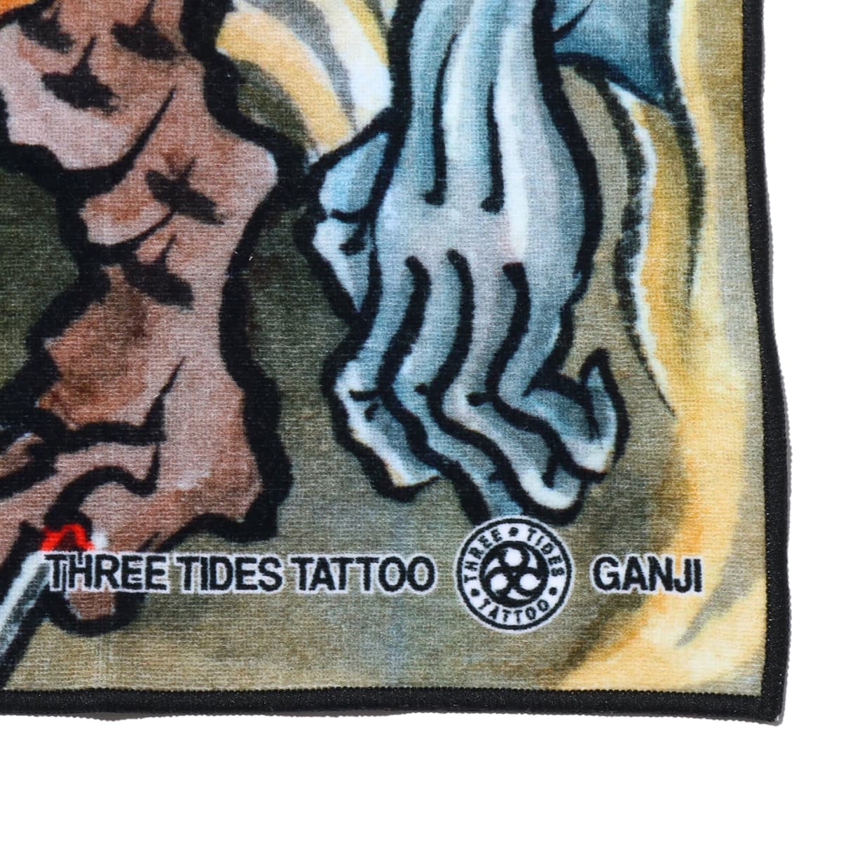 THREE TIDES TATTOO GANJI YOKAI BATH TOWEL GREY 20SU-Iの画像