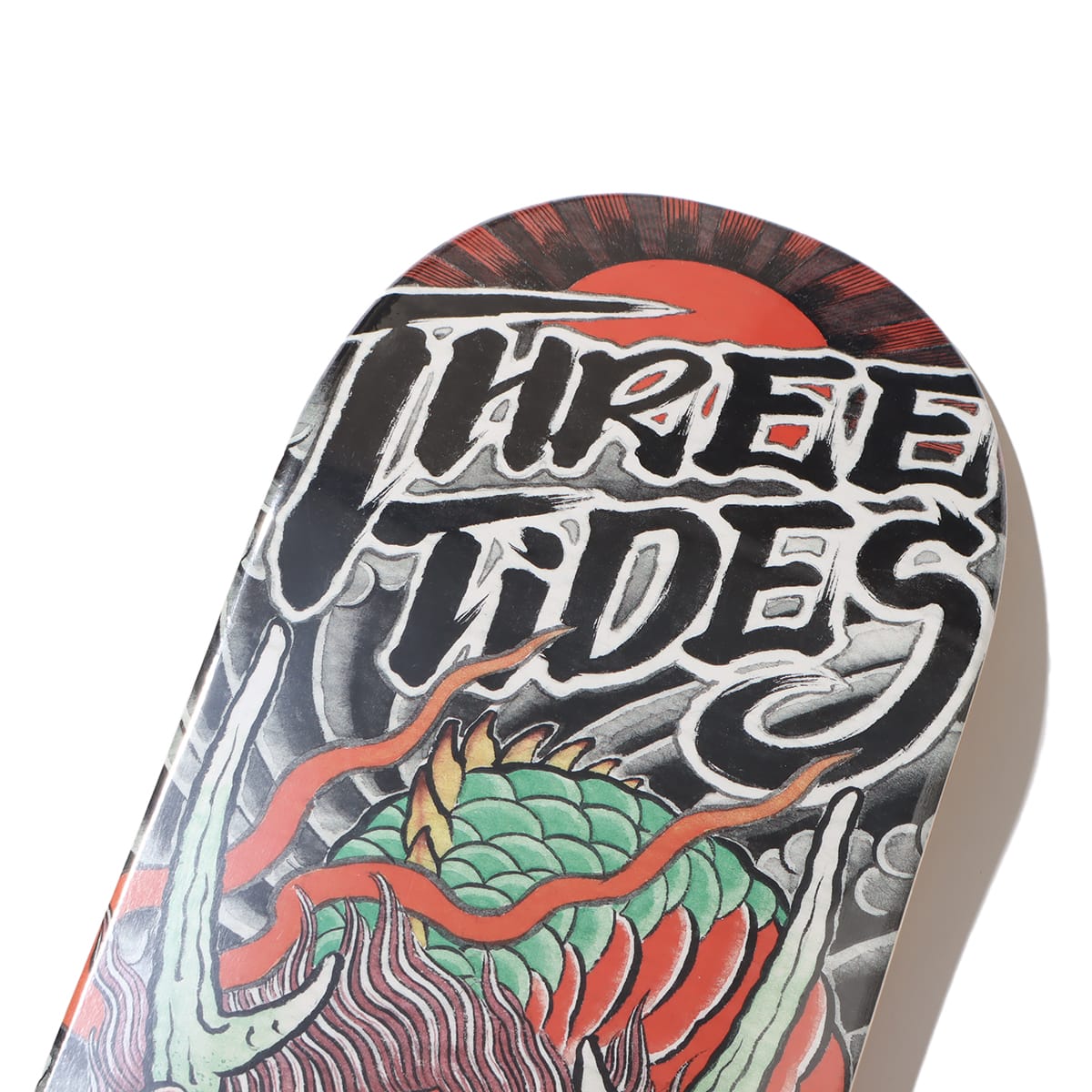 THREE TIDES TATTOO × atmos skateboard deck MUTSUO DRAGON MULTI