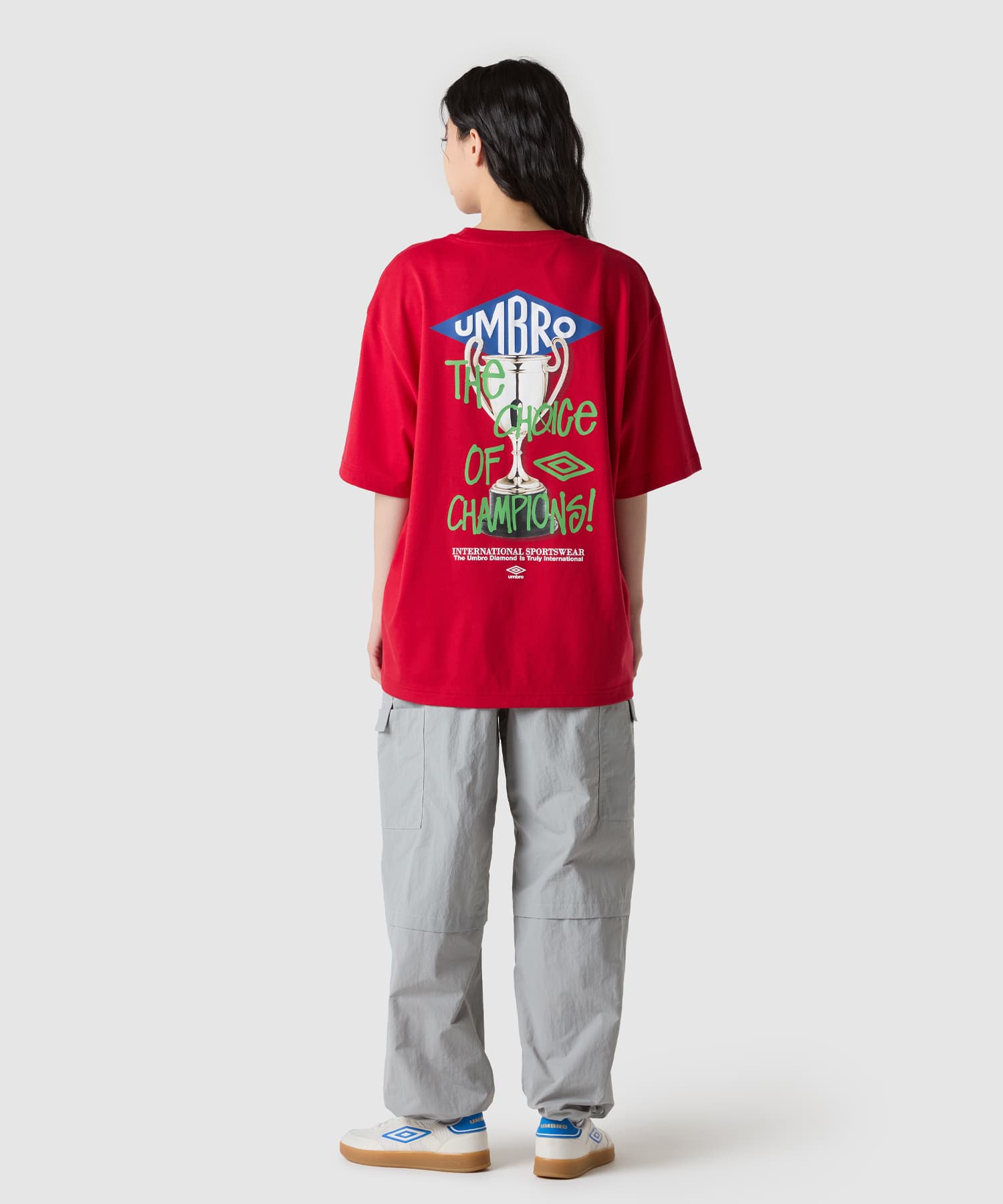 UMBRO 【KOREA COLLECTION】TROPHY SHORTS SLEEVE T-SHIRTS レッドの画像