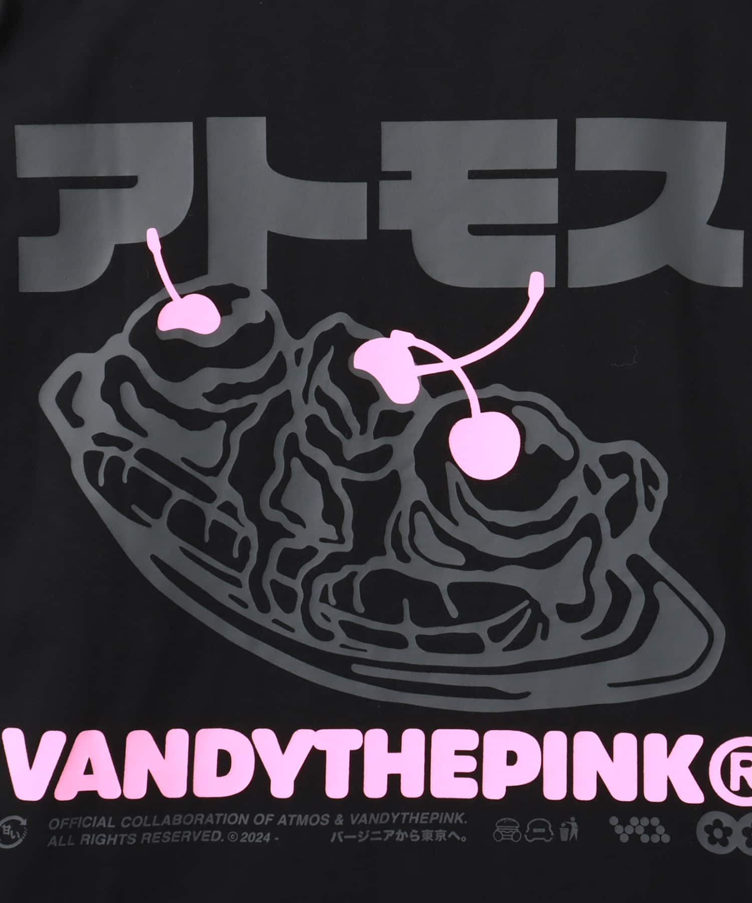 VANDYTHEPINK x ATMOS Japanese Logo L/S Tee BLACKの画像