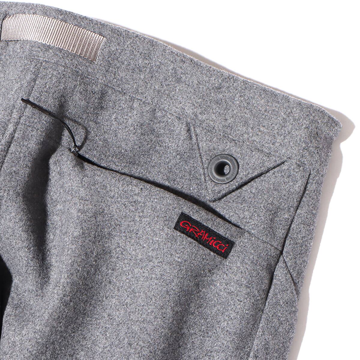 WHITE MOUNTAINEERING × GRAMICCI WOOL DARTED PANTS GRAY 21FA-Iの画像