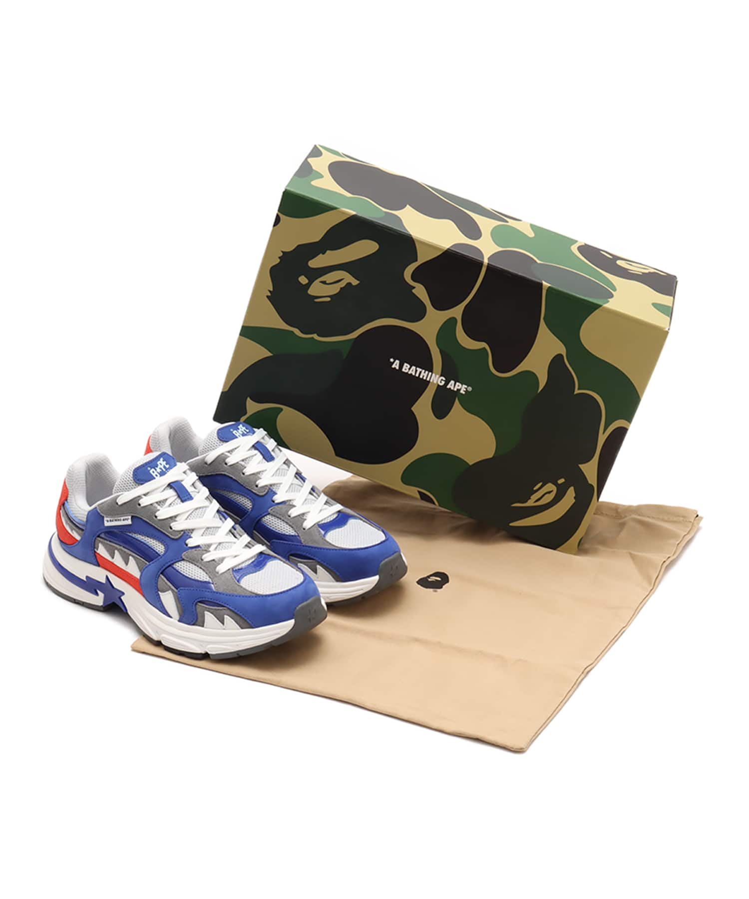 A BATHING APE SHARK STA JAPAN BLUEの画像