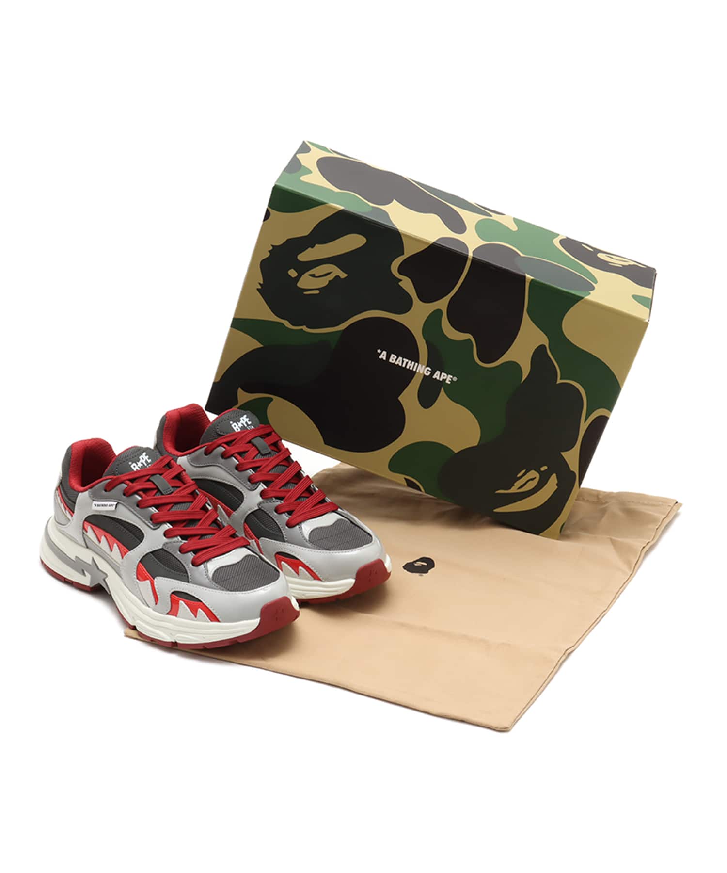 A BATHING APE SHARK STA #3 GRAYの画像