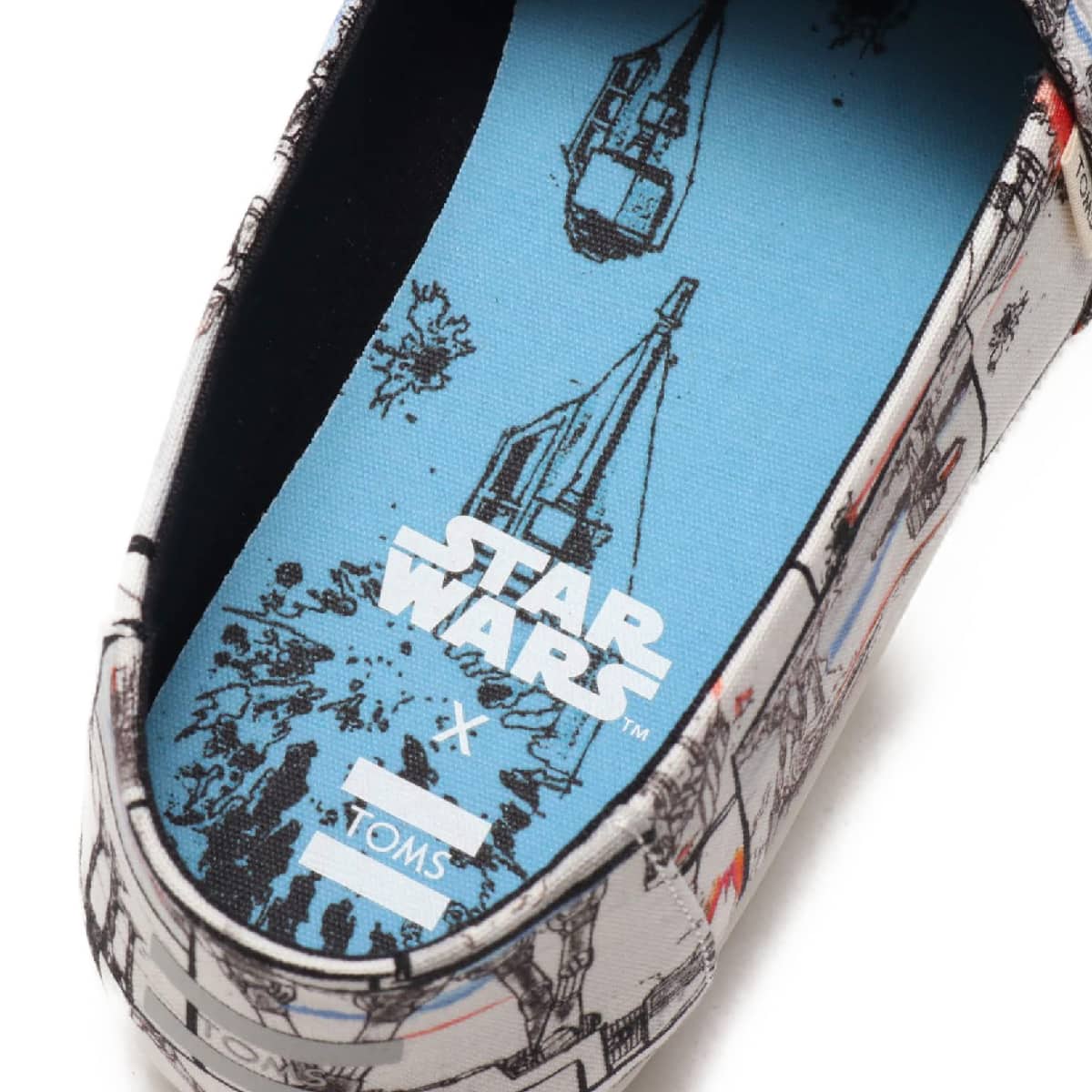 TOMS MENS Star Wars ALPARGATA 3.0 AT Print White Star Wars AT Print 21FA-Iの画像