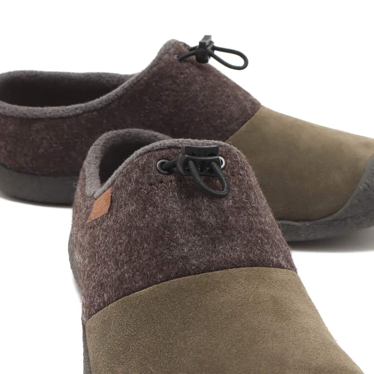 KEEN HOWSER III SLIDE DARK BROWN FELT/CANTEENの画像