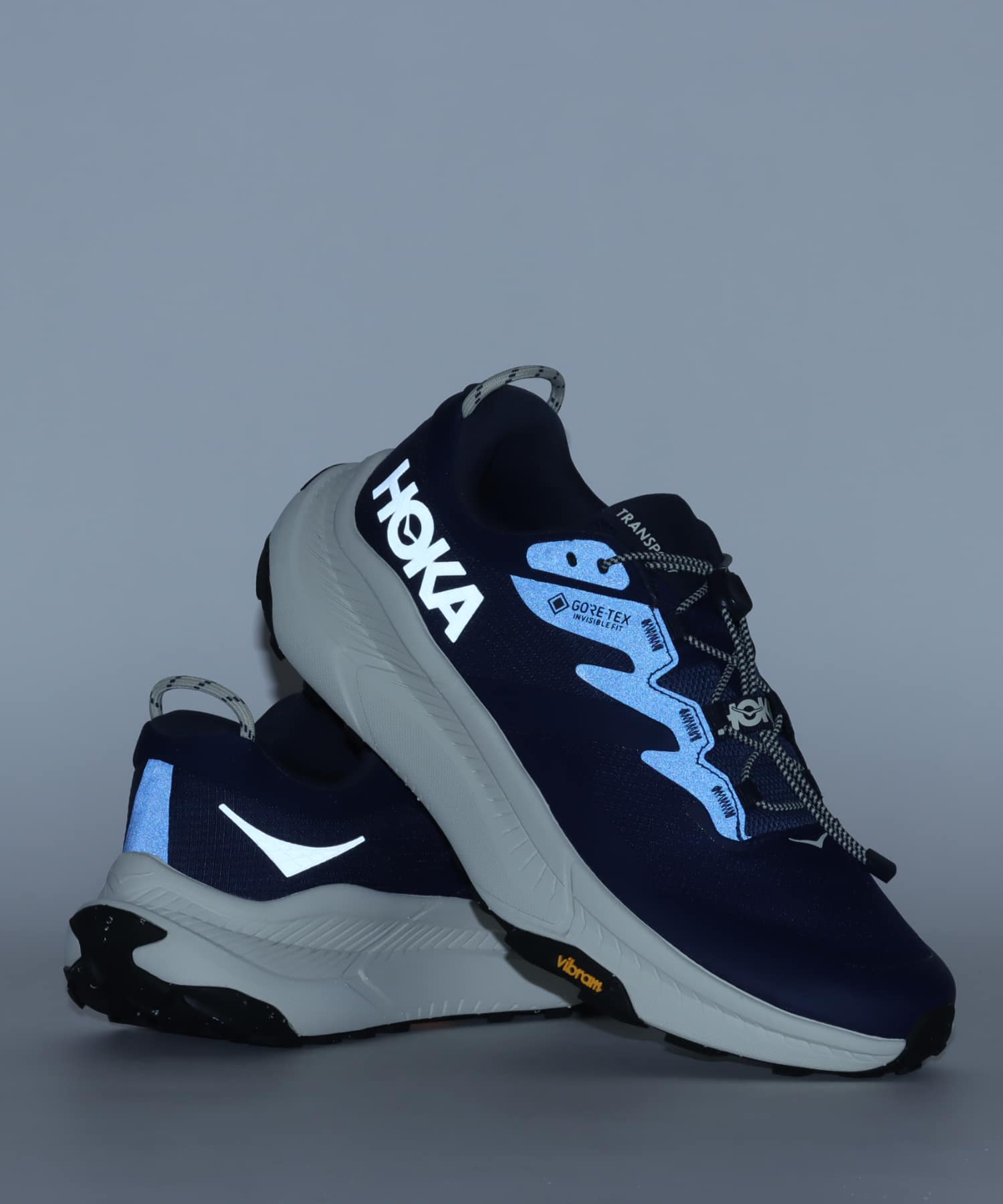 HOKA TRANSPORT GTX MIDNIGHT BLUE / TRUFFLE SALTの画像