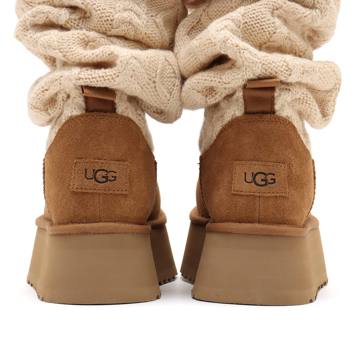 UGG W CLASSIC SWEATER LETTER TALL CHESTNUT