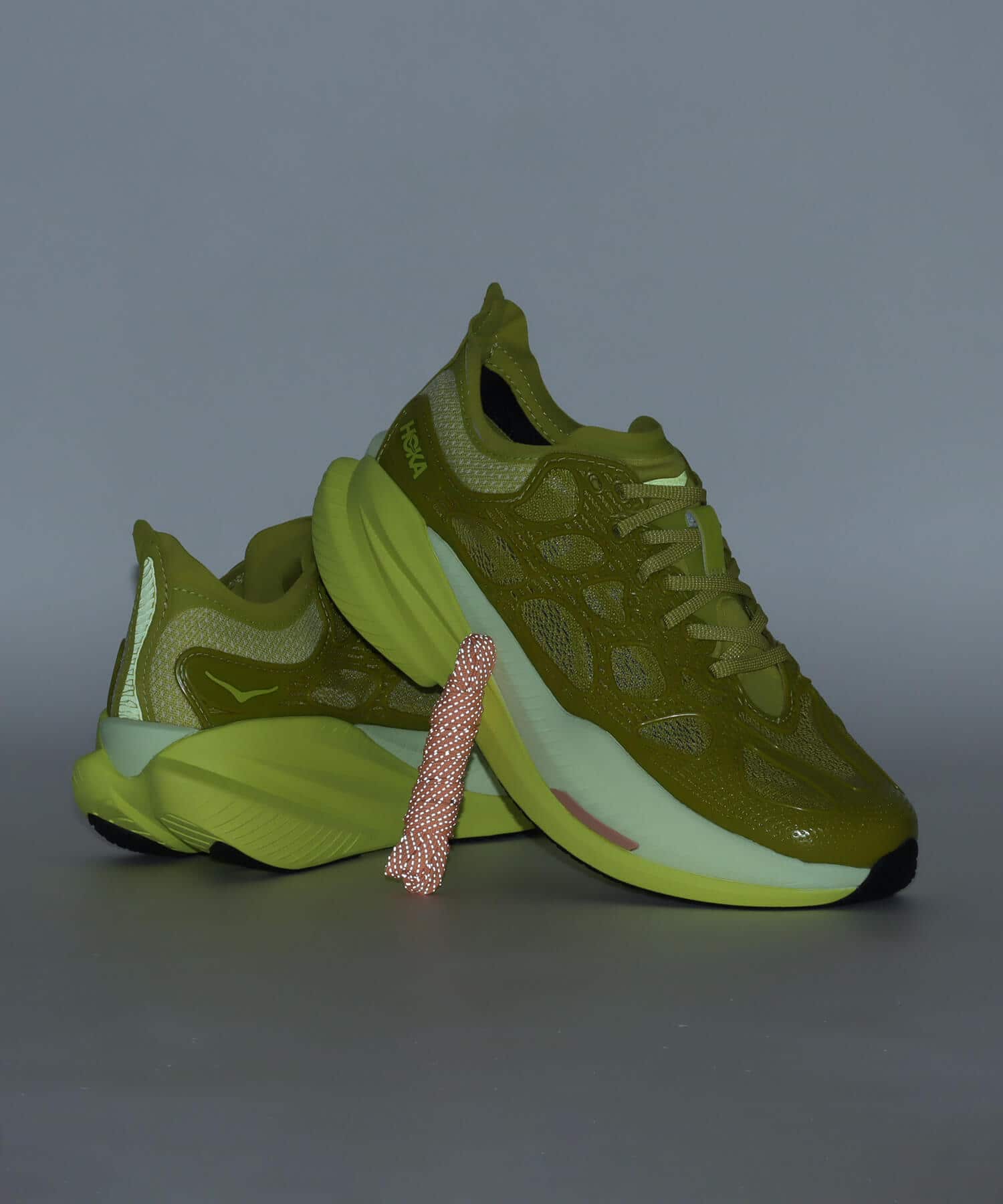 HOKA MACH CAGED PEA GREEN / HOKA CITRUSの画像