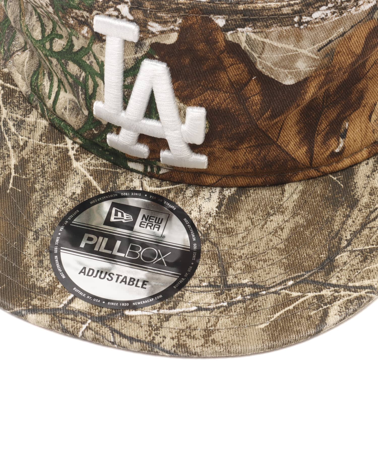 NEW ERA PILLBOX Adjustable Los Angeles Dodgers REALTREE BROWNの画像