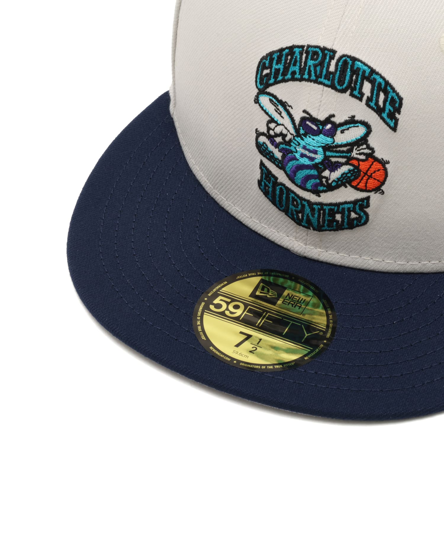 NEW ERA 59FIFTY Hardwood Classics Charlotte Hornets CL SLIN WHITEの画像