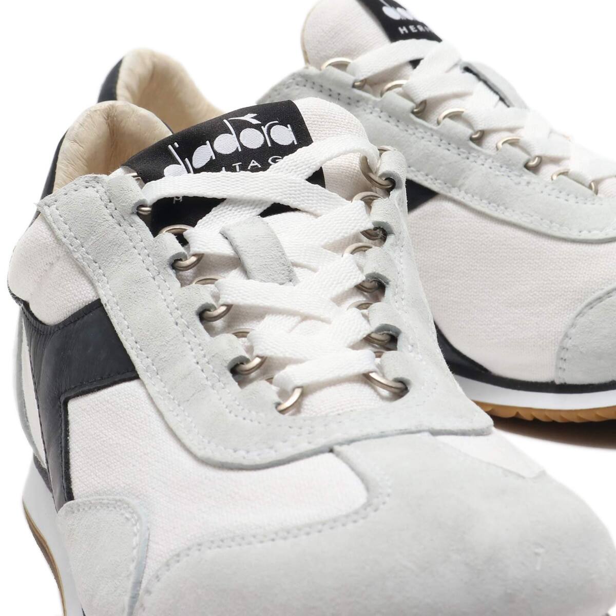 DIADORA EQUIPE H CANVAS STONE WASH WHITE/BLACK 19SP-I