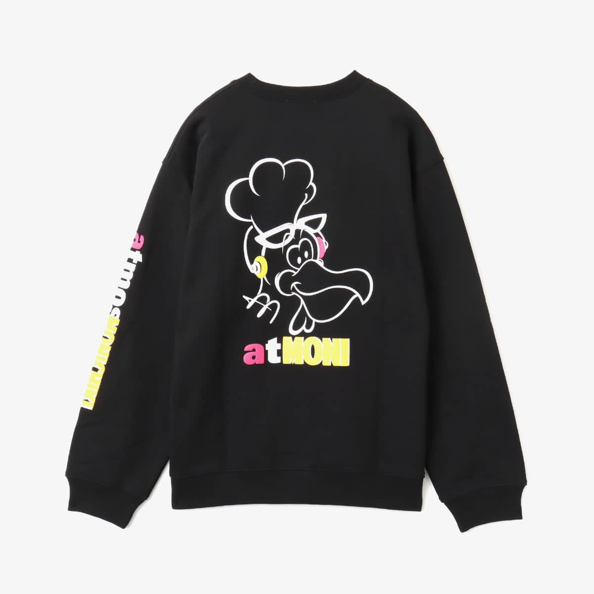 atmos pink x MONICHIKI HOUSE ATMONI CHICKEN SW TOPS BLACKの画像