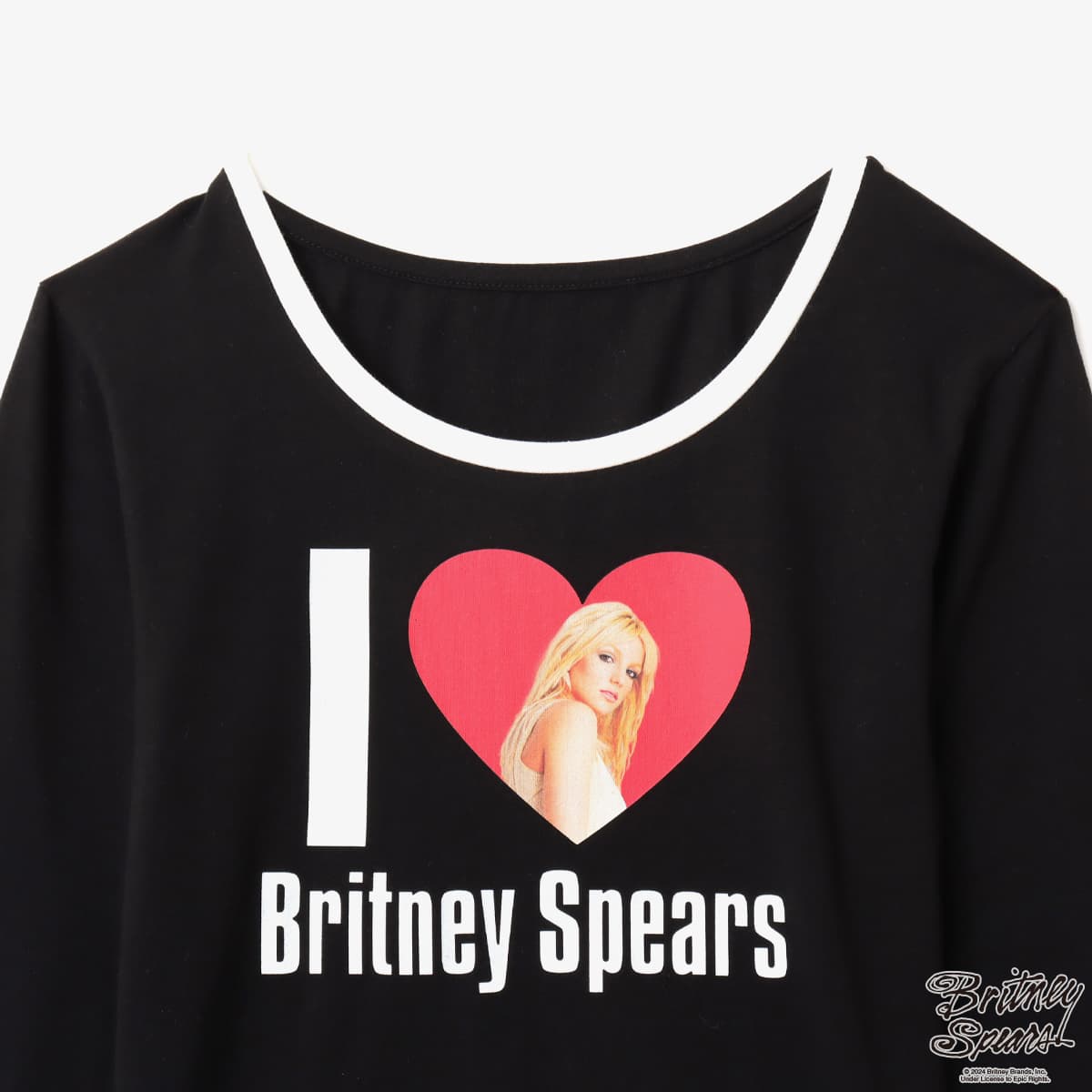 atmos pink x Britney Spears I LOVE Britney LS T-shirt BLACK の画像